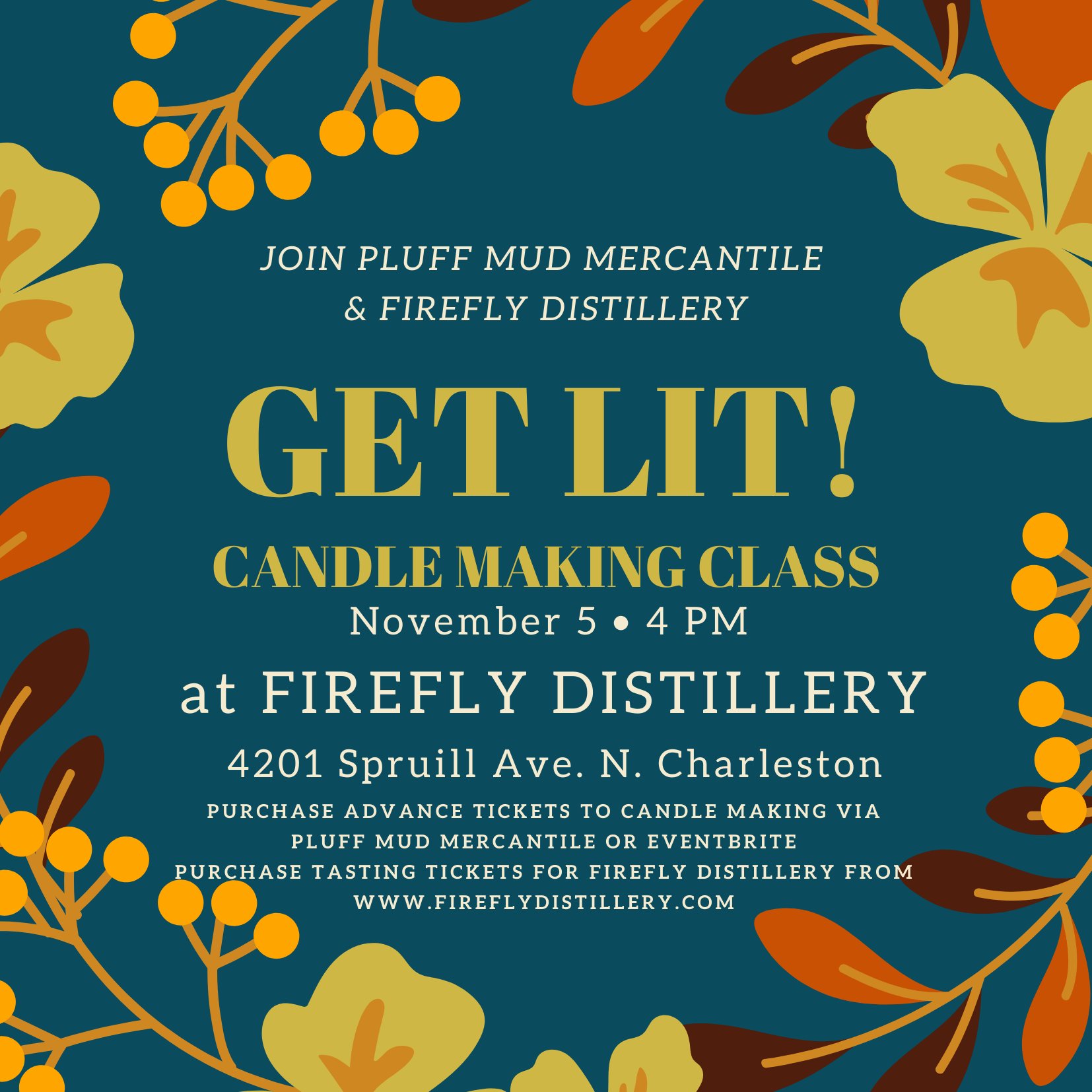 Get Lit Candle Making at Firefly Distillery