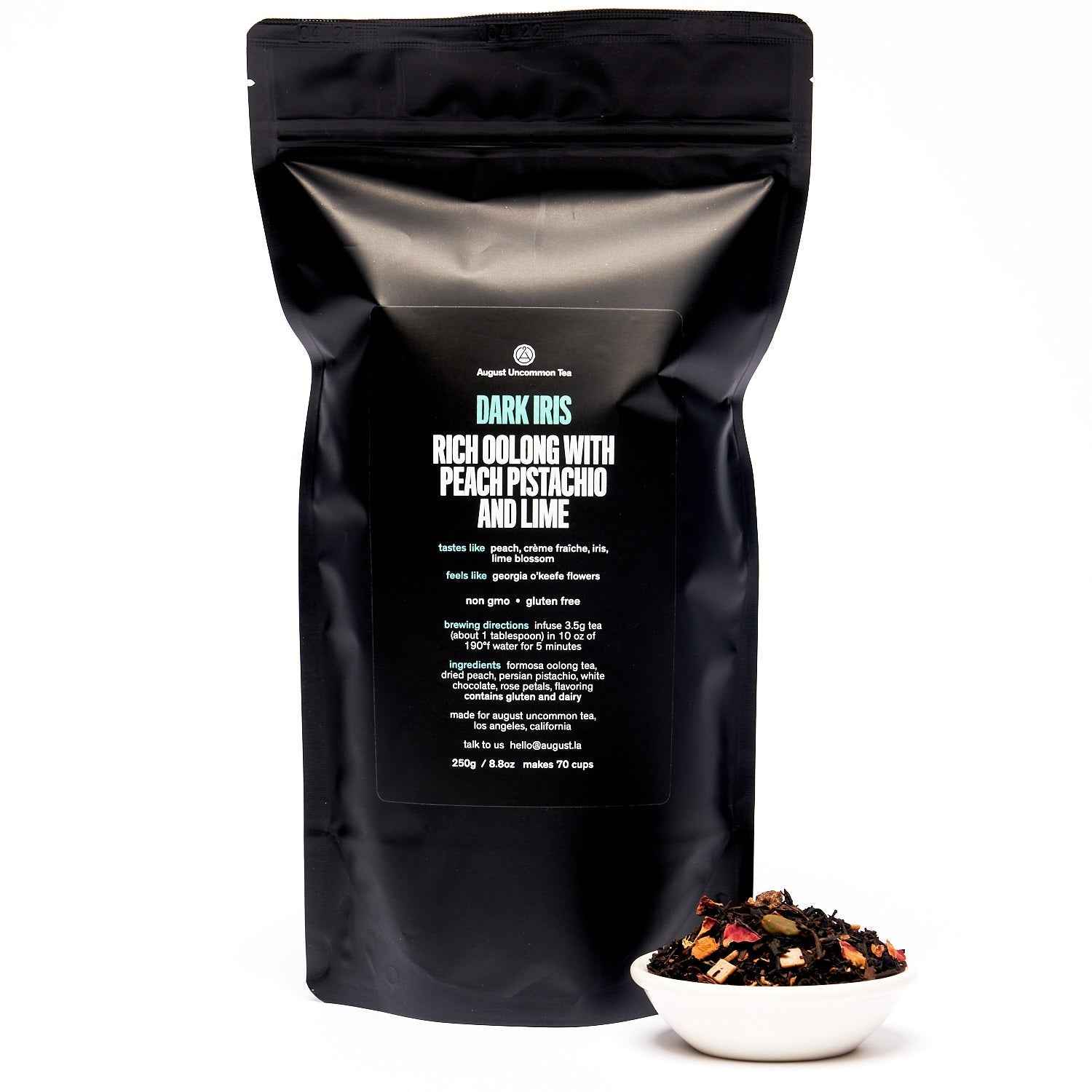 Dark Iris - Peach Pistachio Oolong Tea