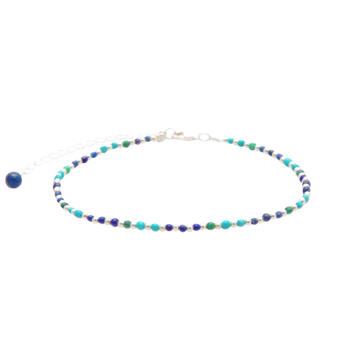 Enlightenment + Wisdom Healing 2mm Anklet Silver