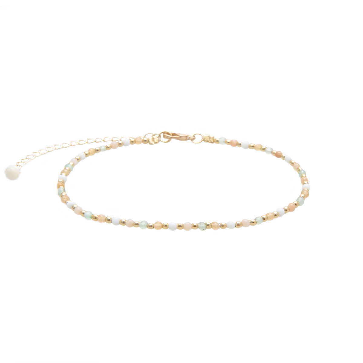 Good Fortune + Growth Healing 2mm Anklet Gold