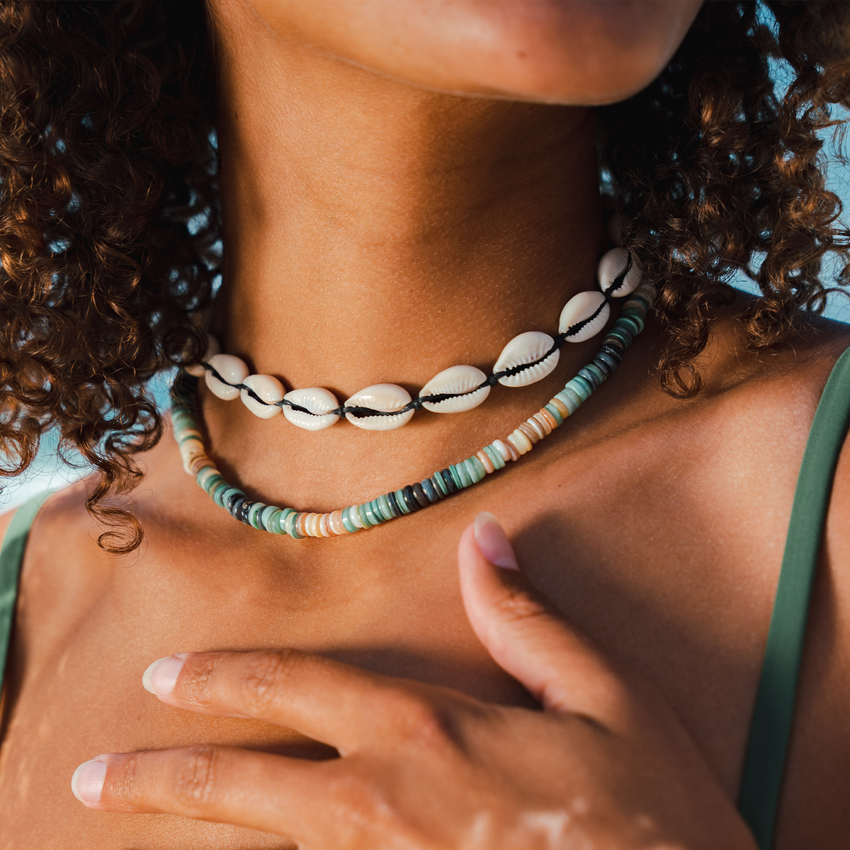 Black Cowry Shell Necklace
