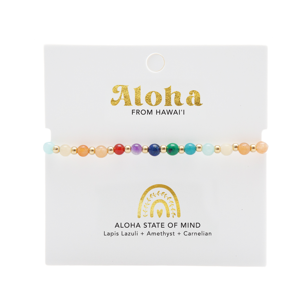 Aloha State of Mind 4mm Metal Accent Healing Bracelet