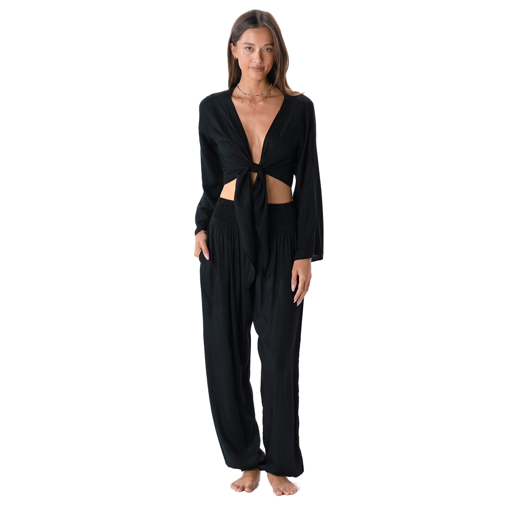 Black Daydreamer Top + Harem Pants Set Tall Large