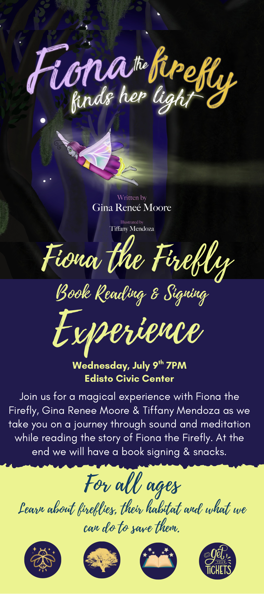 Fiona the Firefly Finds Her Light Experience - Edisto
