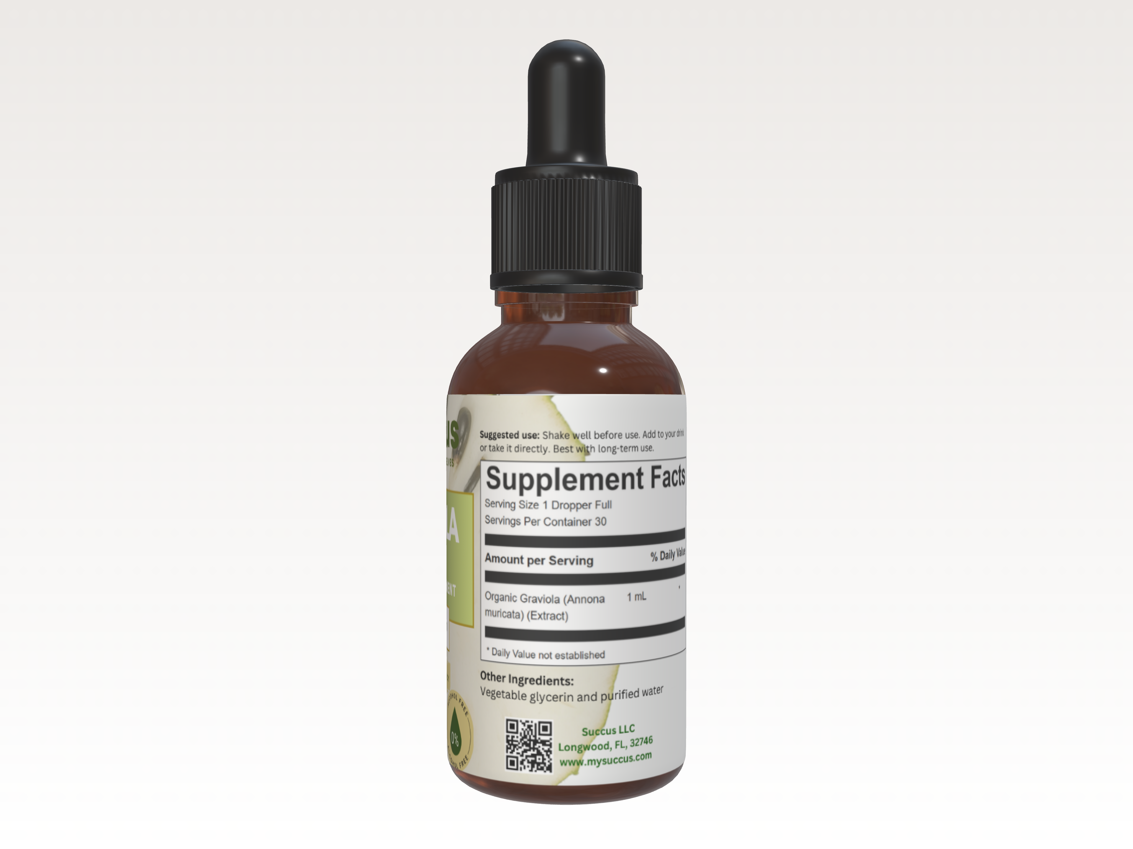 Soursop Tincture | Immune System (High Potency) | Alcohol Free | 1 fl oz