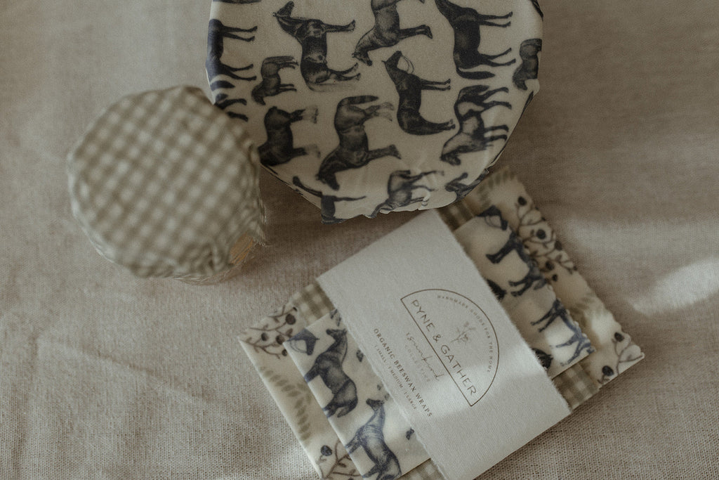natural beeswax wraps / saddle + sage