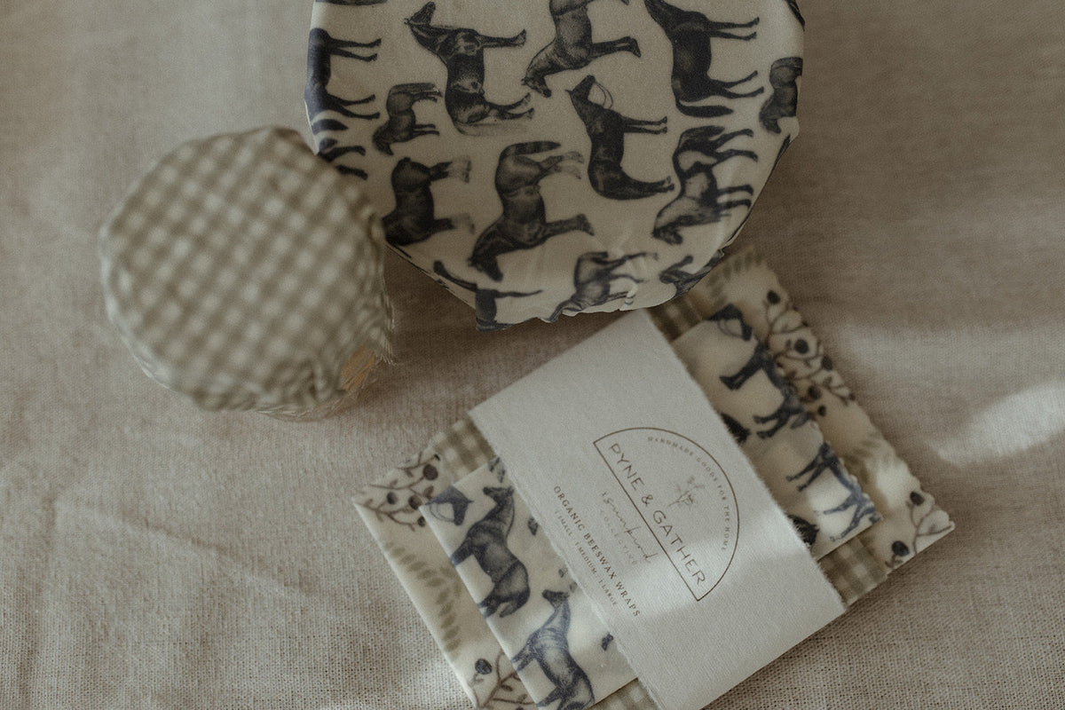natural beeswax wraps / saddle + sage