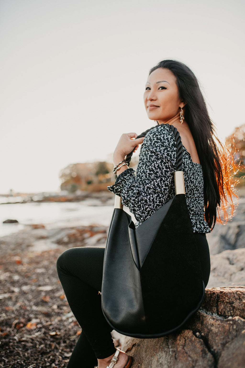 Original Wildwood Bag // Large in Black Leather