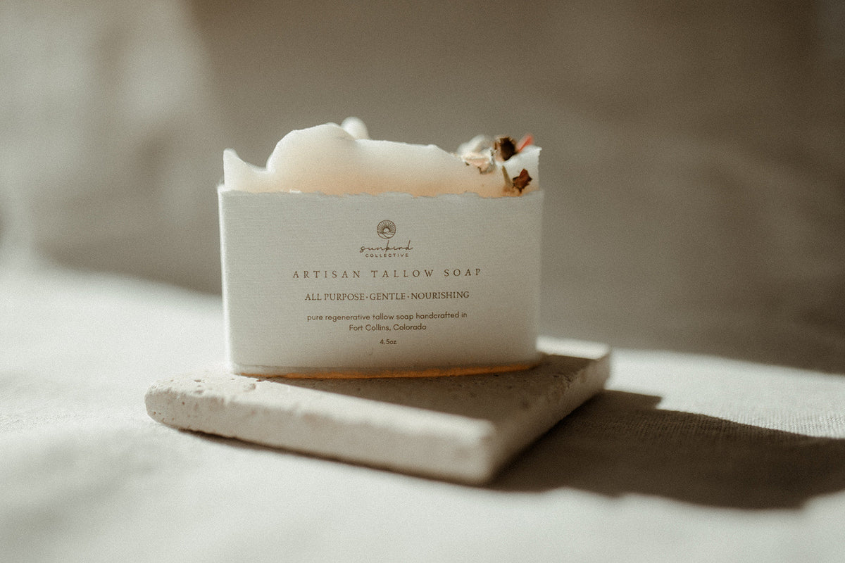 limestone soap + candle dish