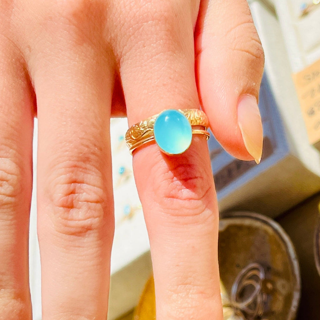 AQUA CHALCEDONY ALBA RING