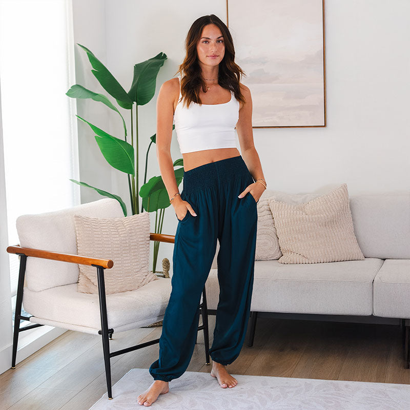 Deep Teal Harem Pants