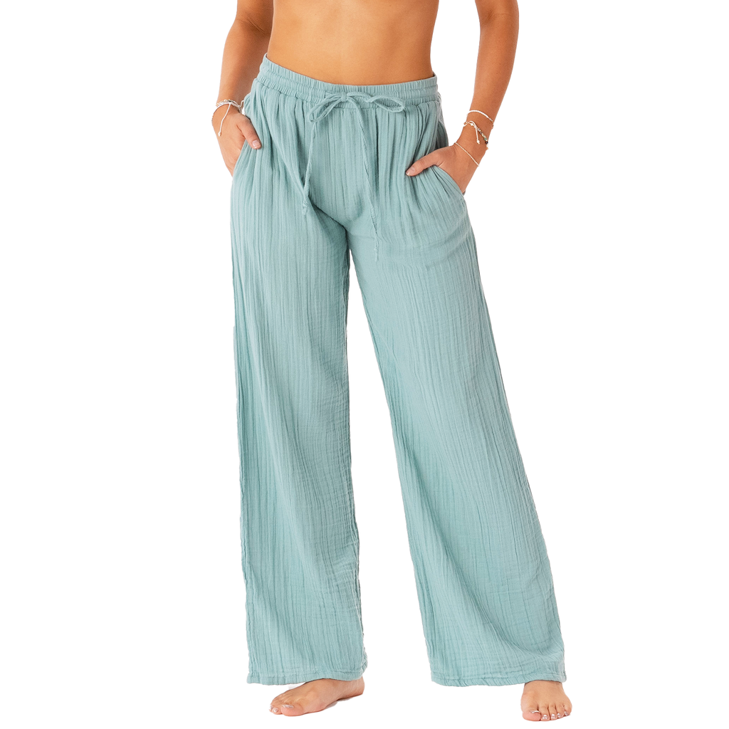 Aqua Cotton Cabana Pants Regular