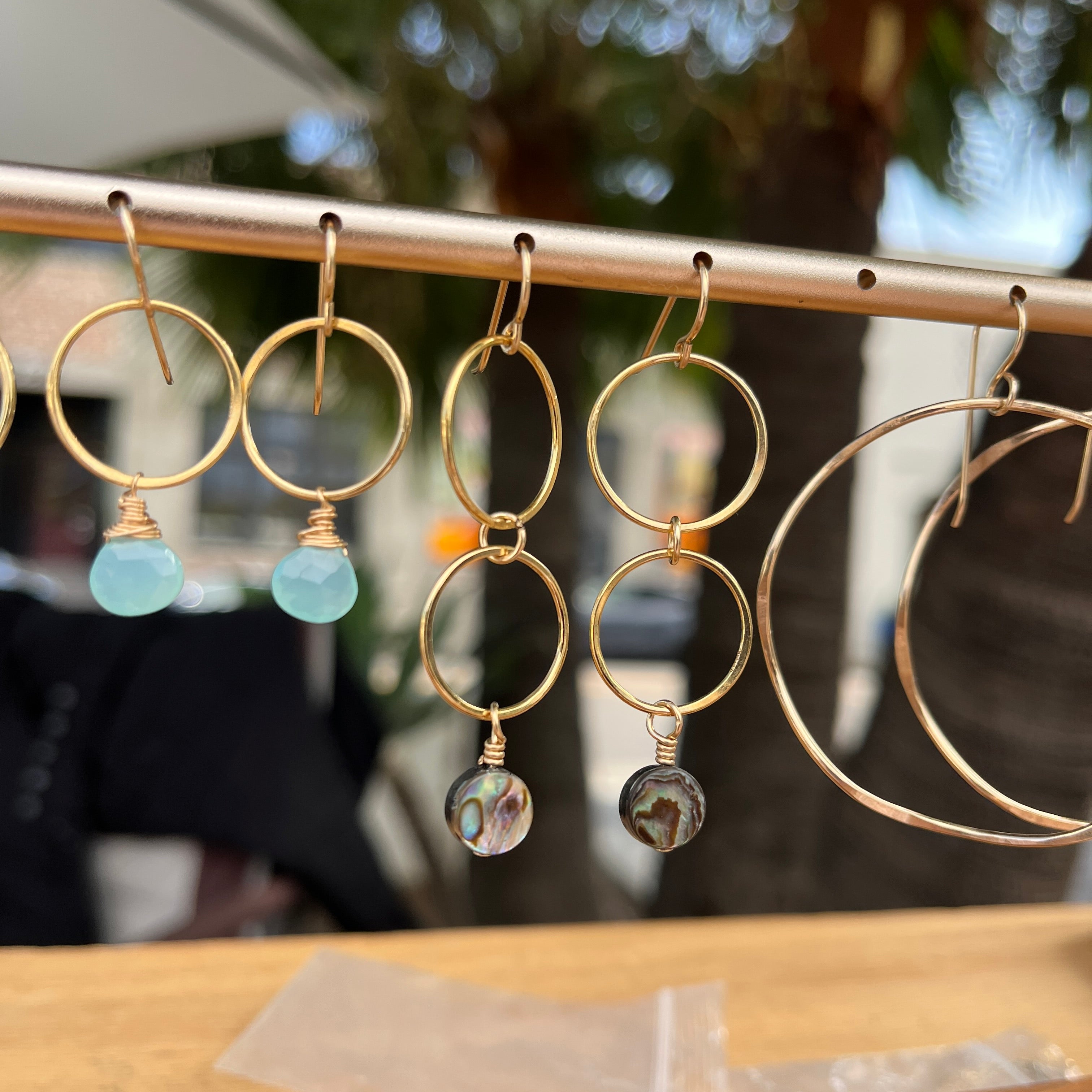 AQUA CHALCEDONY COSTA EARRINGS