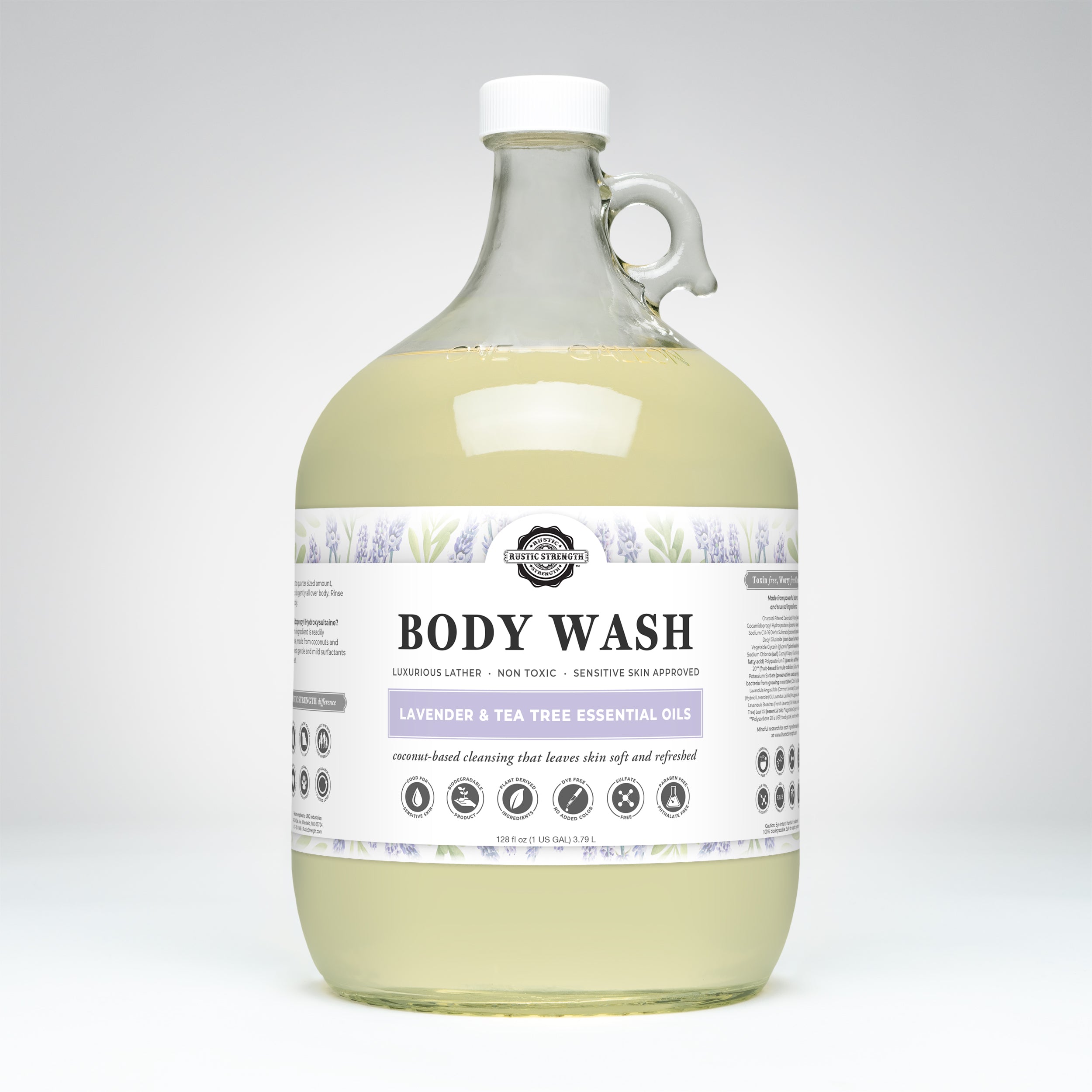 Moisturizing Body Wash | Lavender & Tea Tree Gallon Glass Jug