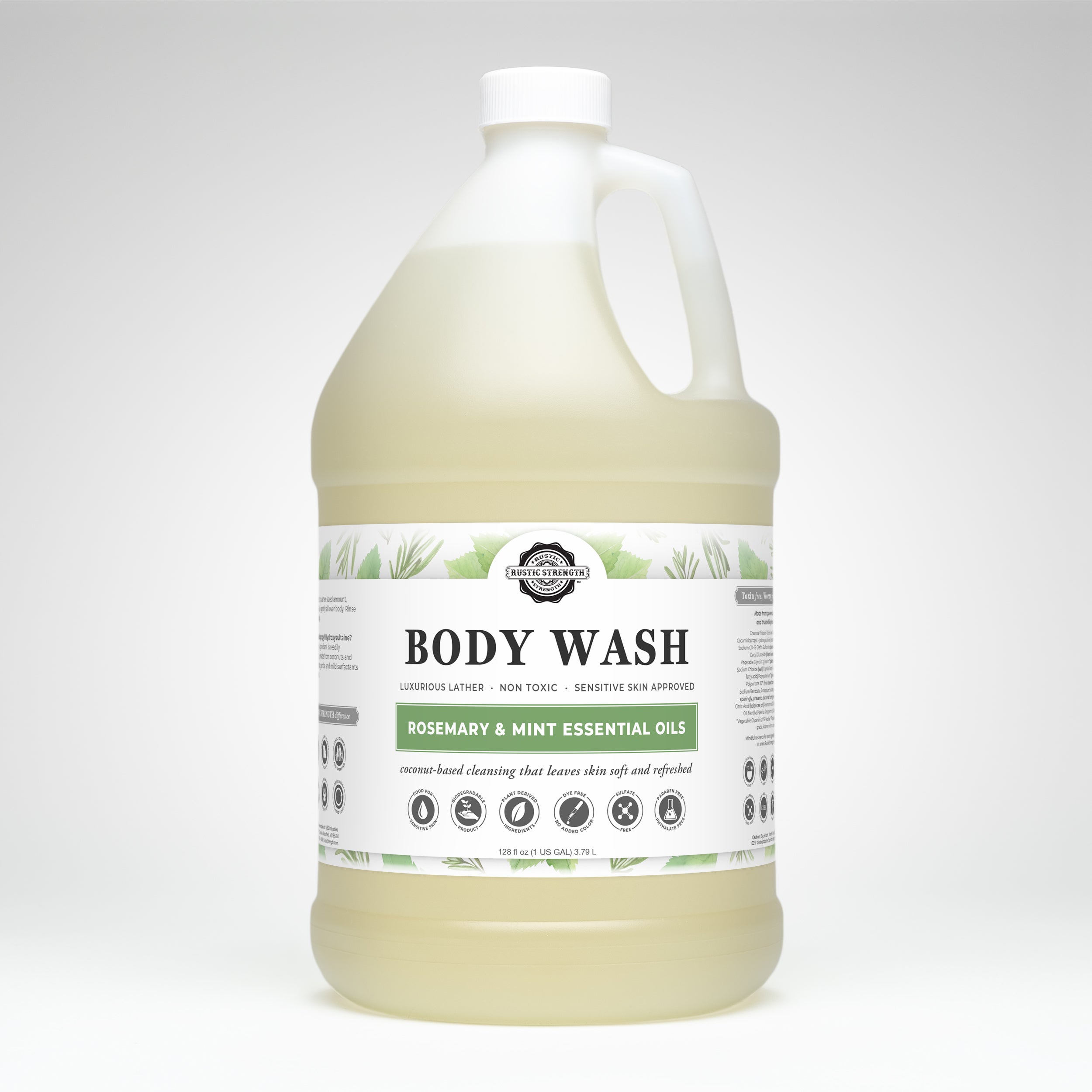 Moisturizing Body Wash | Rosemary & Mint Gallon Plastic
