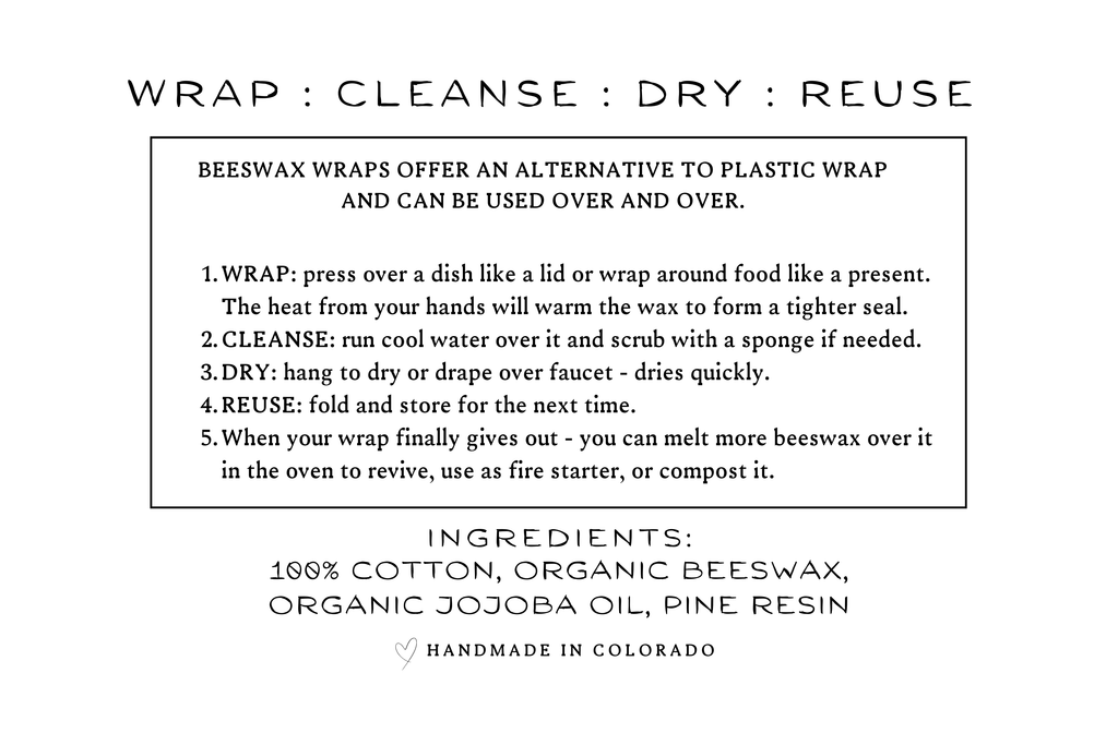 natural beeswax wraps / saddle + sage