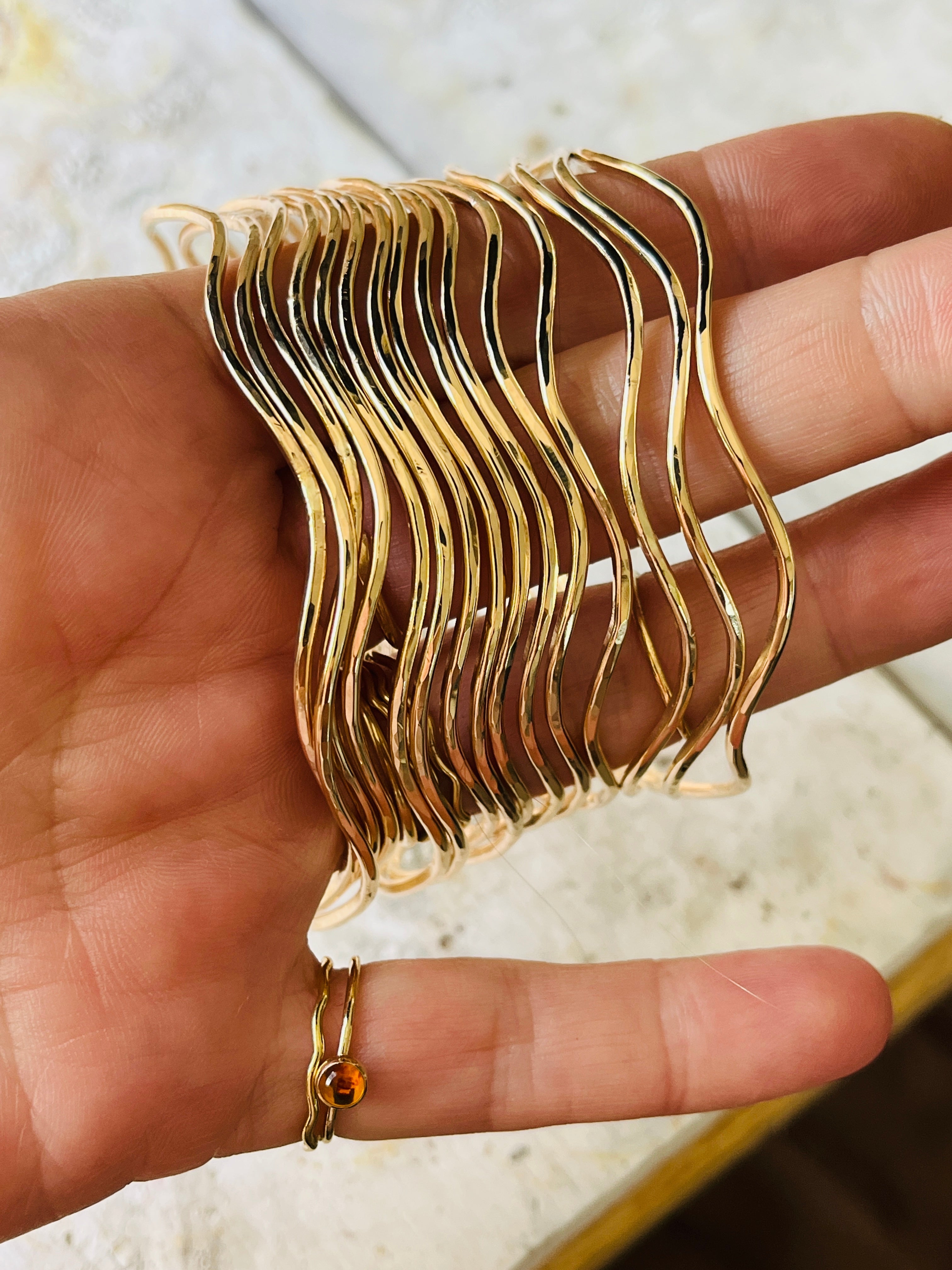 BIG WAVE BANGLE BRACELET