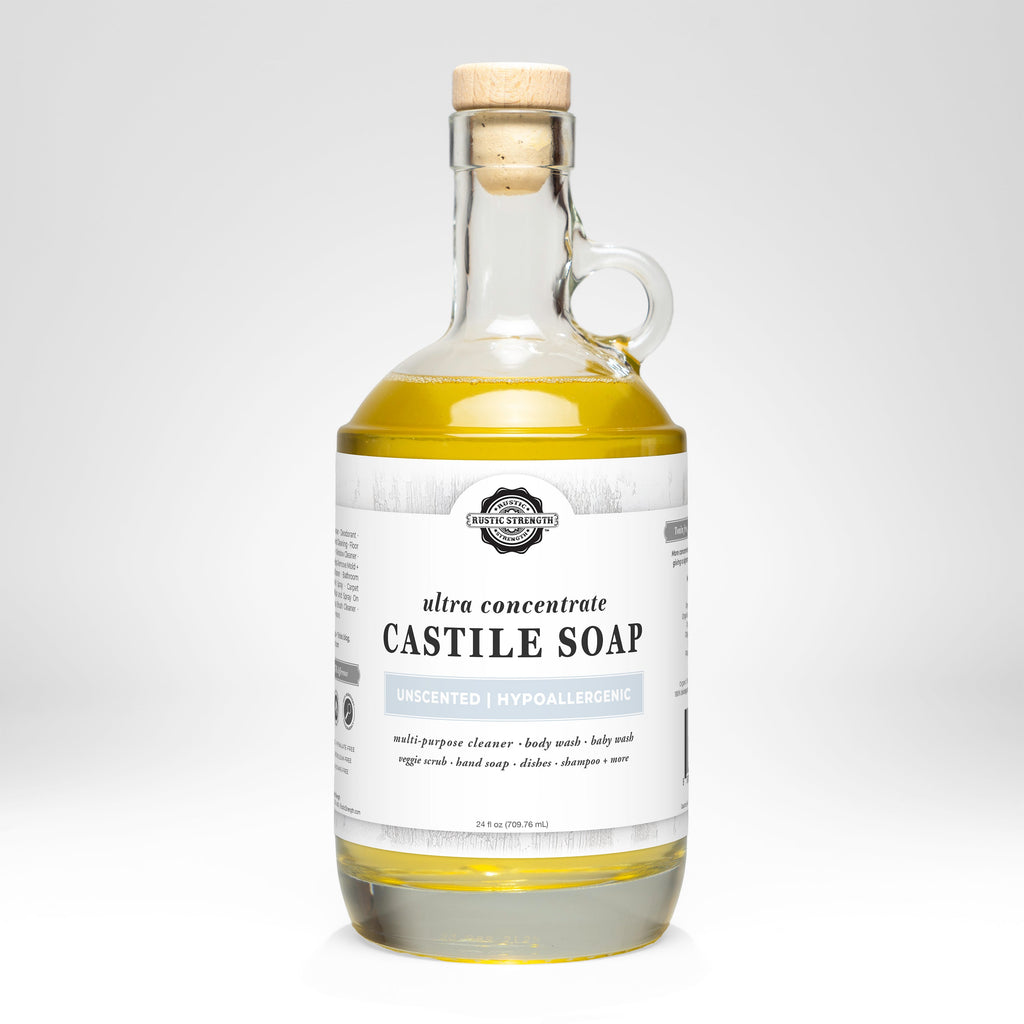 Castile Soap - Ultra Concentrate | Unscented 24 oz Glass