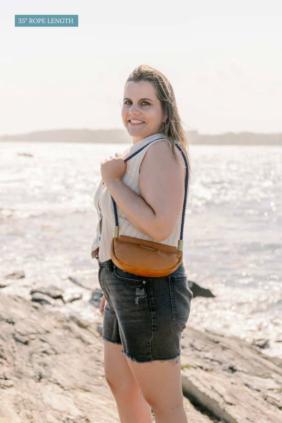 Clam Shell Bag // in Brown Leather