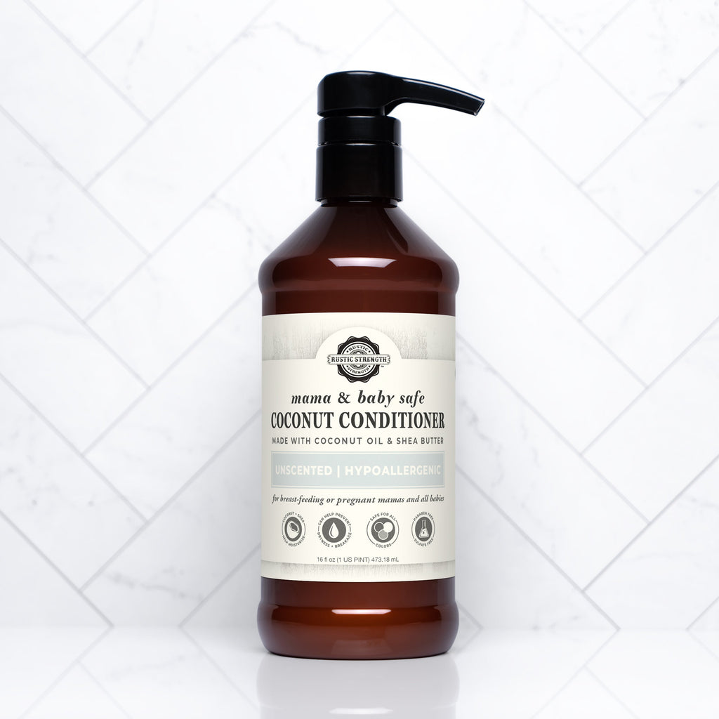 Coconut Conditioner | Mama + Baby Safe 16 oz Plastic