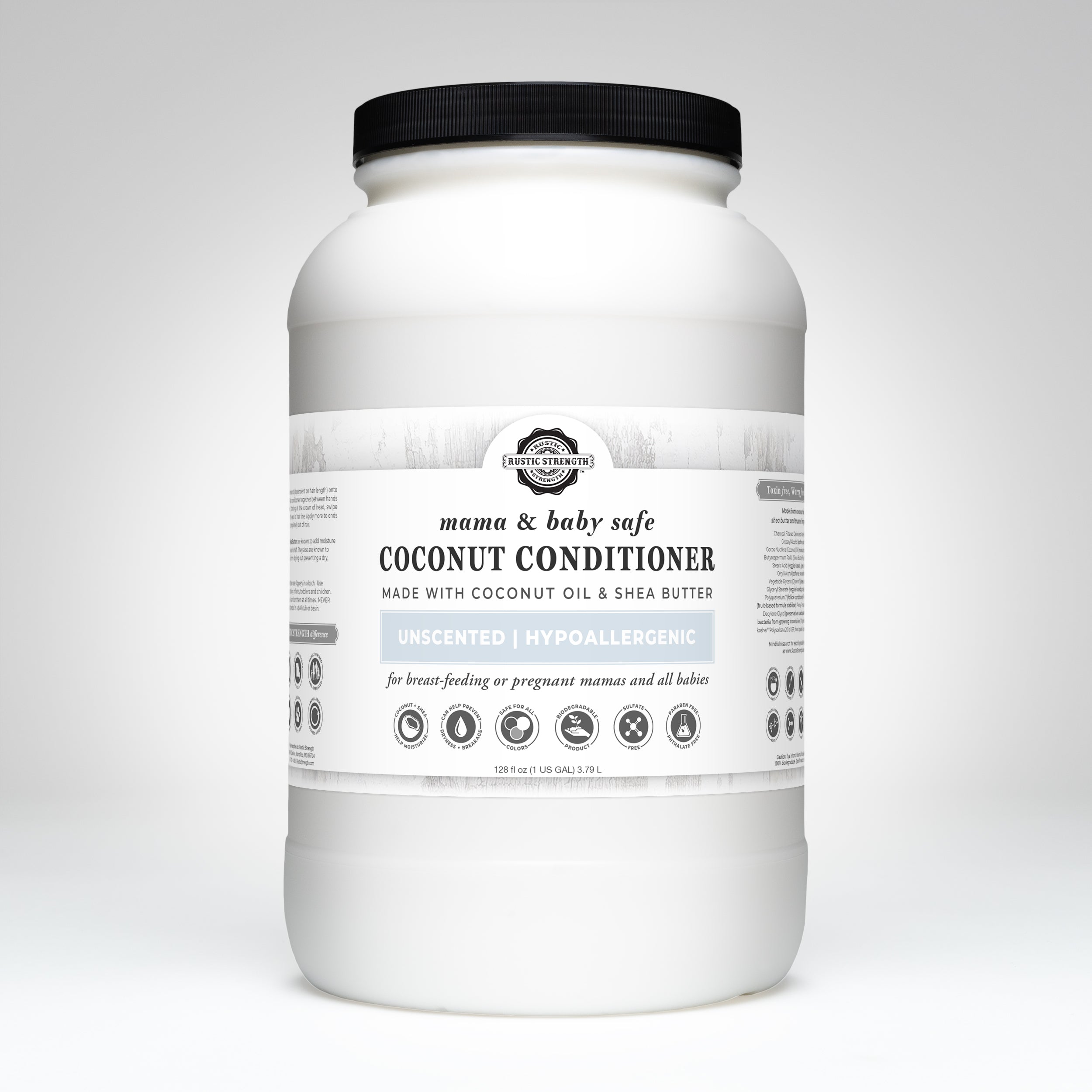 Coconut Conditioner | Mama + Baby Safe Gallon Jar Plastic