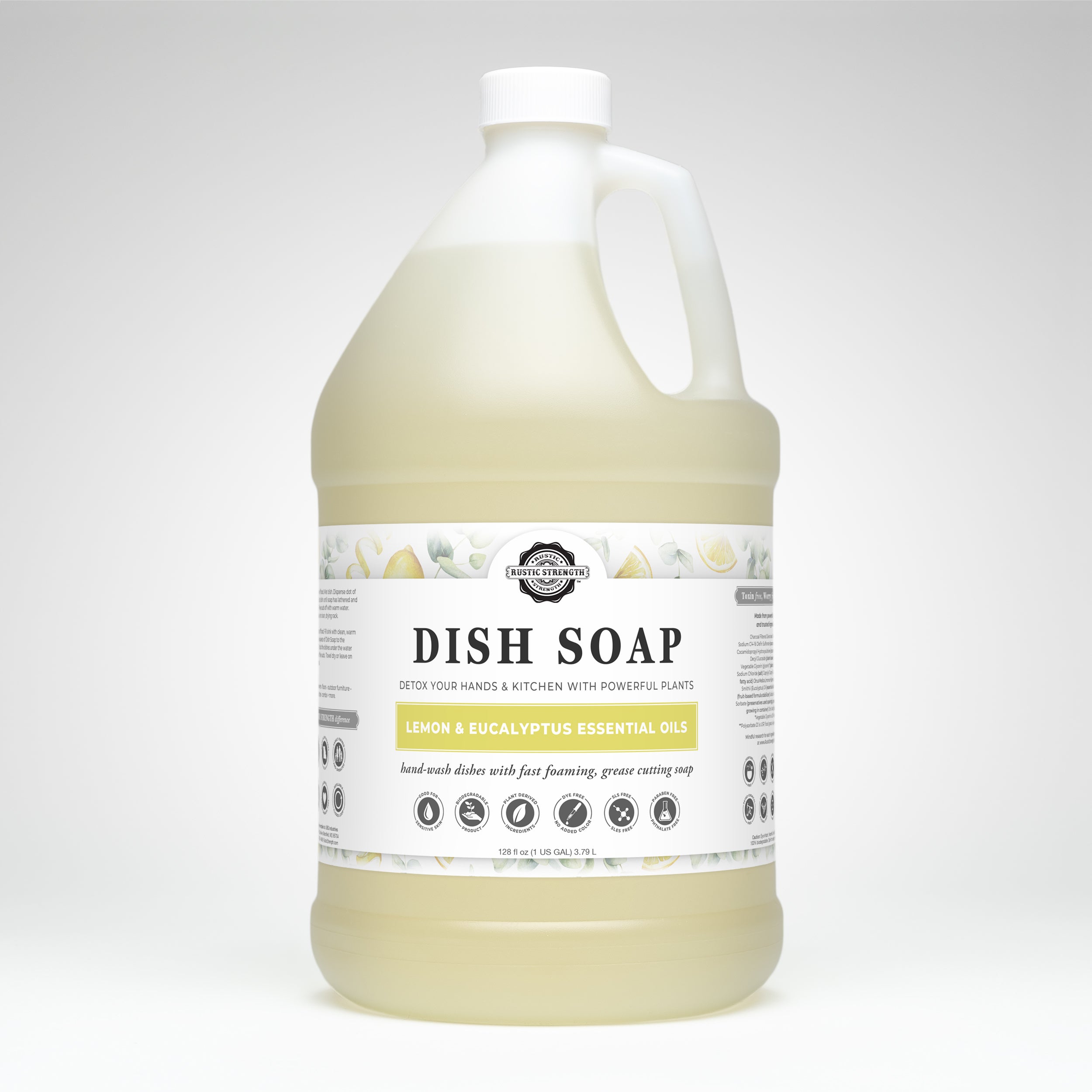 Dish Soap | Lemon & Eucalyptus Gallon Plastic