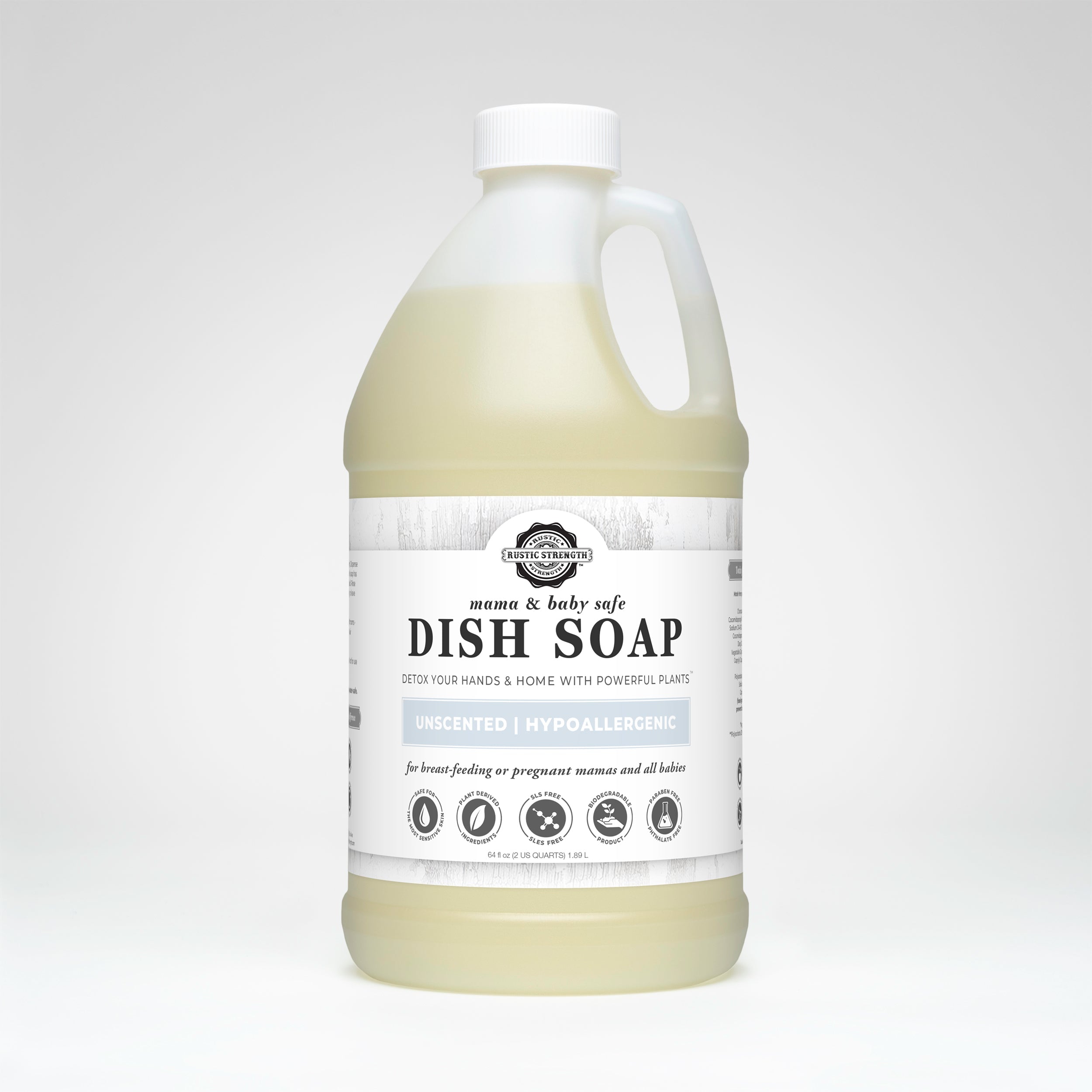 Dish Soap | Mama + Baby Safe Half Gallon Plastic
