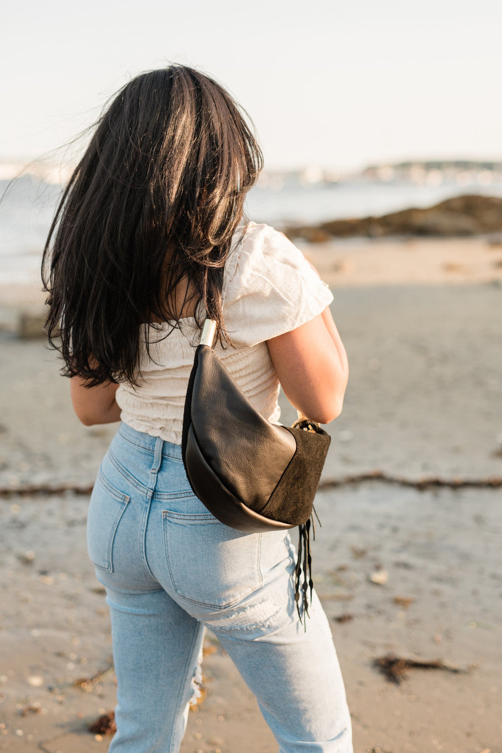 Sling Bag // in Black Leather