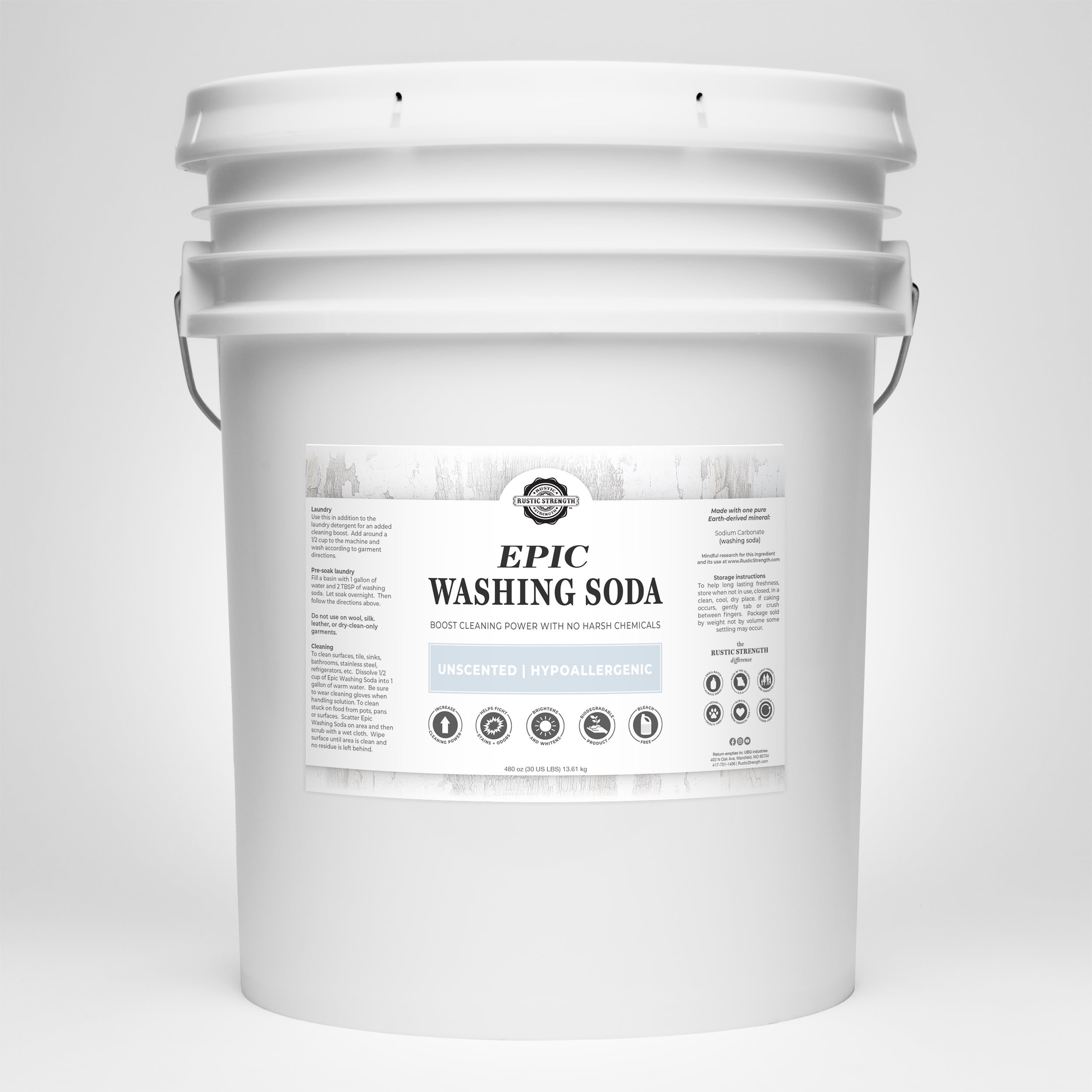 Epic Washing Soda 30 LB Bucket