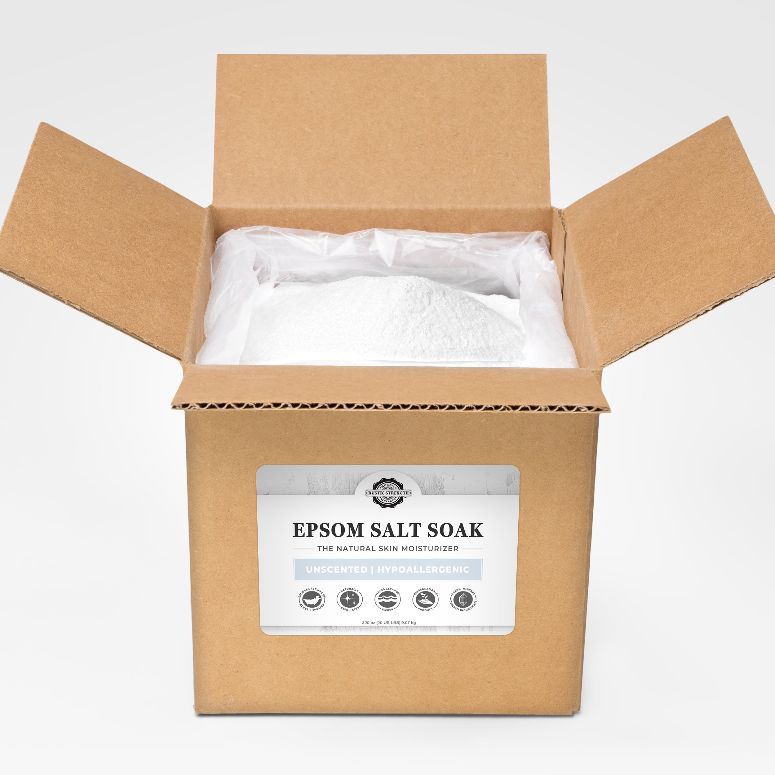 Epsom Salt Soak | Unscented 20 LB