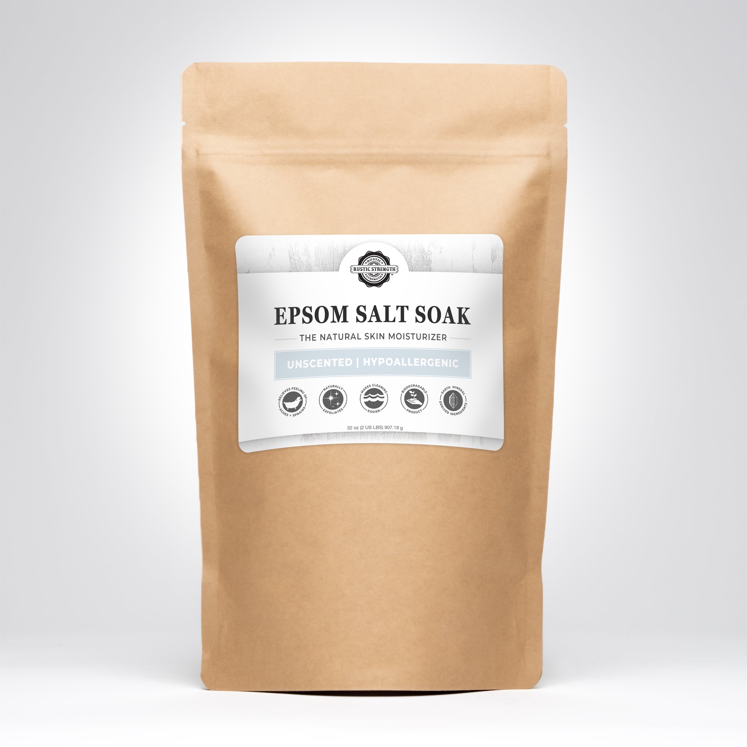 Epsom Salt Soak | Unscented 2 LB