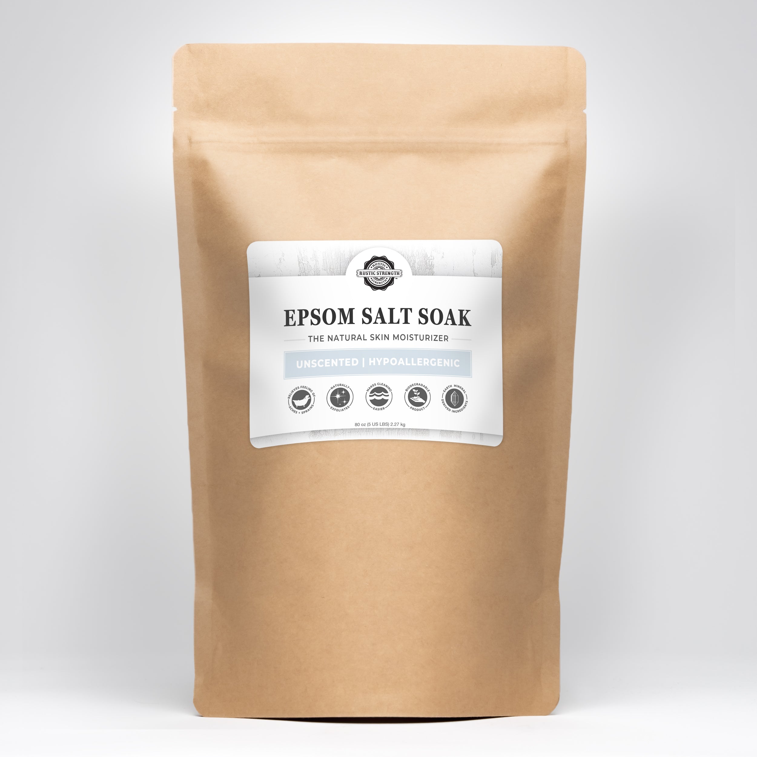 Epsom Salt Soak | Unscented 5 LB