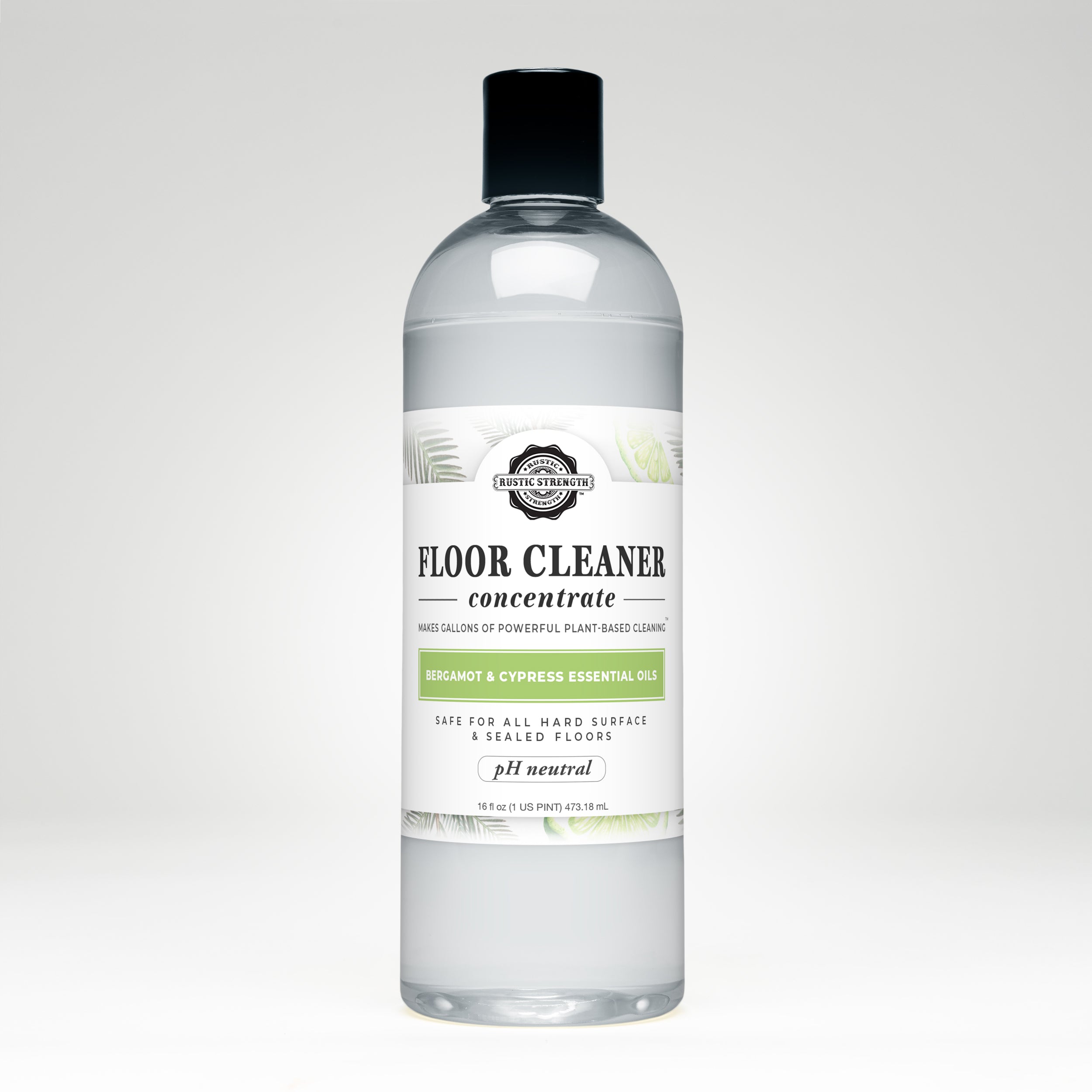 Floor Cleaner Concentrate | Bergamot & Cypress 16 oz Plastic with Flip Top Spout