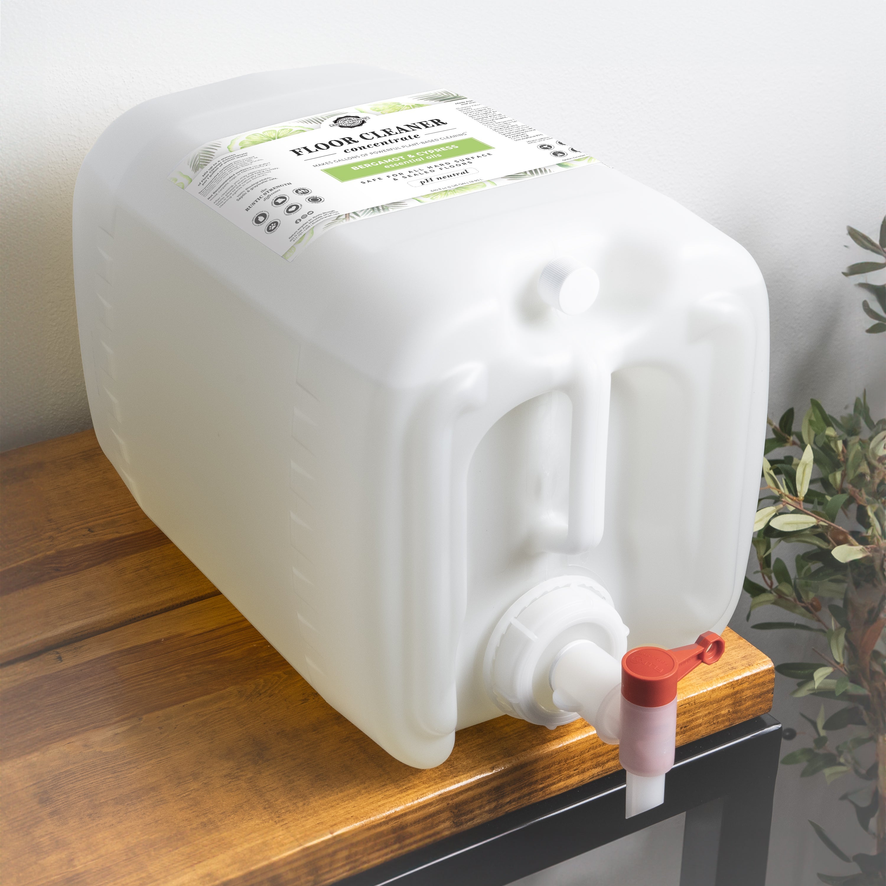 Floor Cleaner Concentrate | Bergamot & Cypress 5 Gallon Eco Jug with Spout