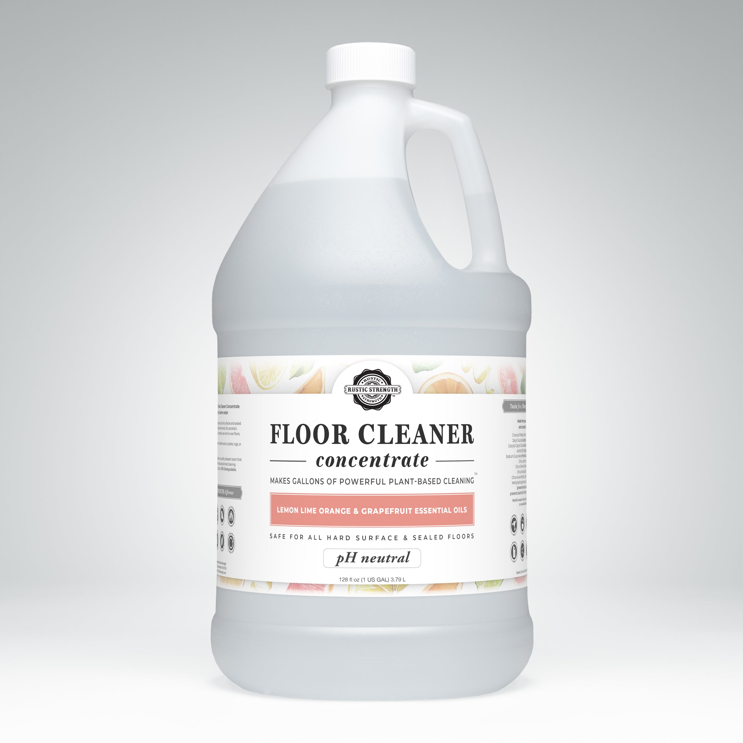 Floor Cleaner Concentrate | Lemon, Lime, Orange & Grapefruit Gallon Plastic