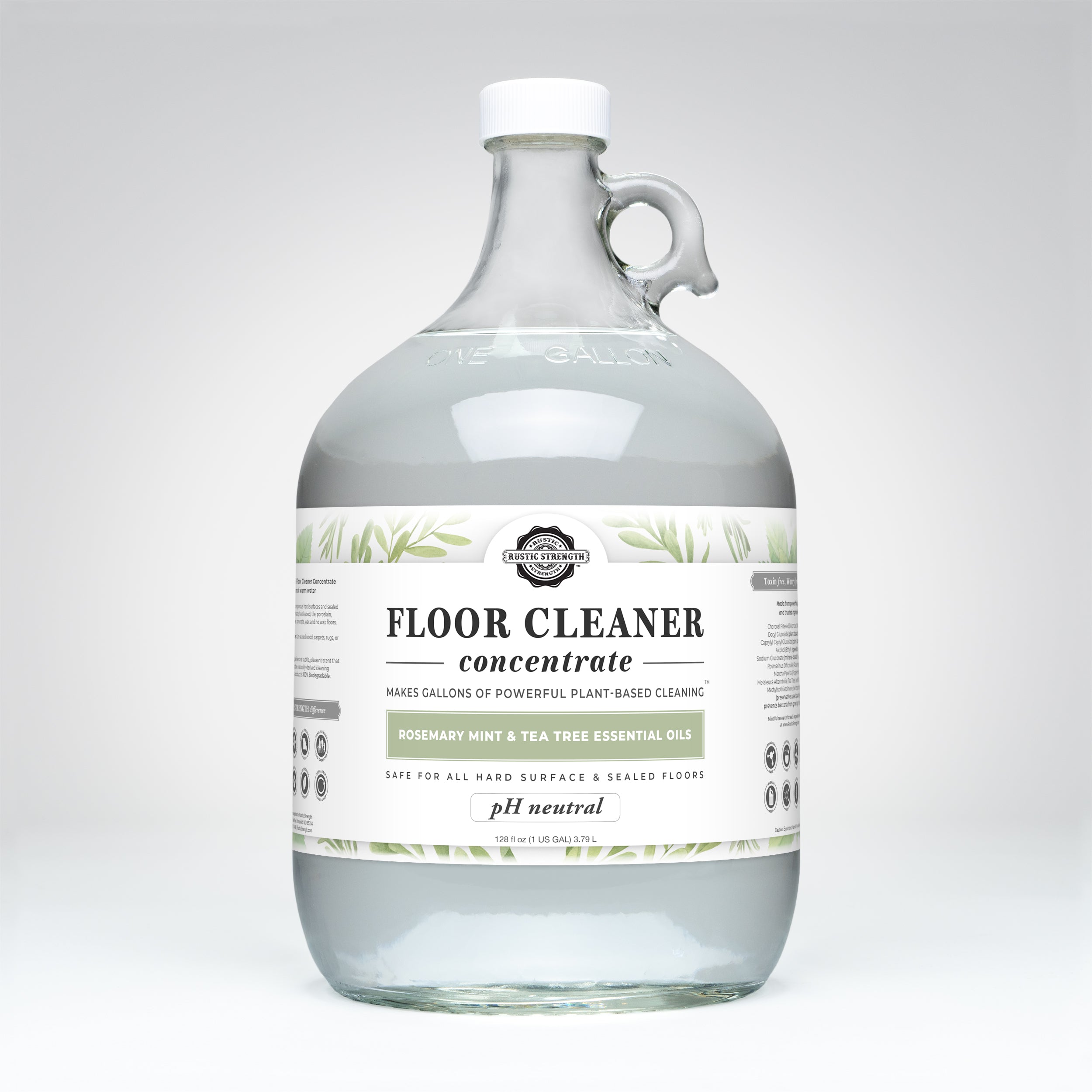 Floor Cleaner Concentrate | Rosemary, Mint & Tea Tree Gallon Glass