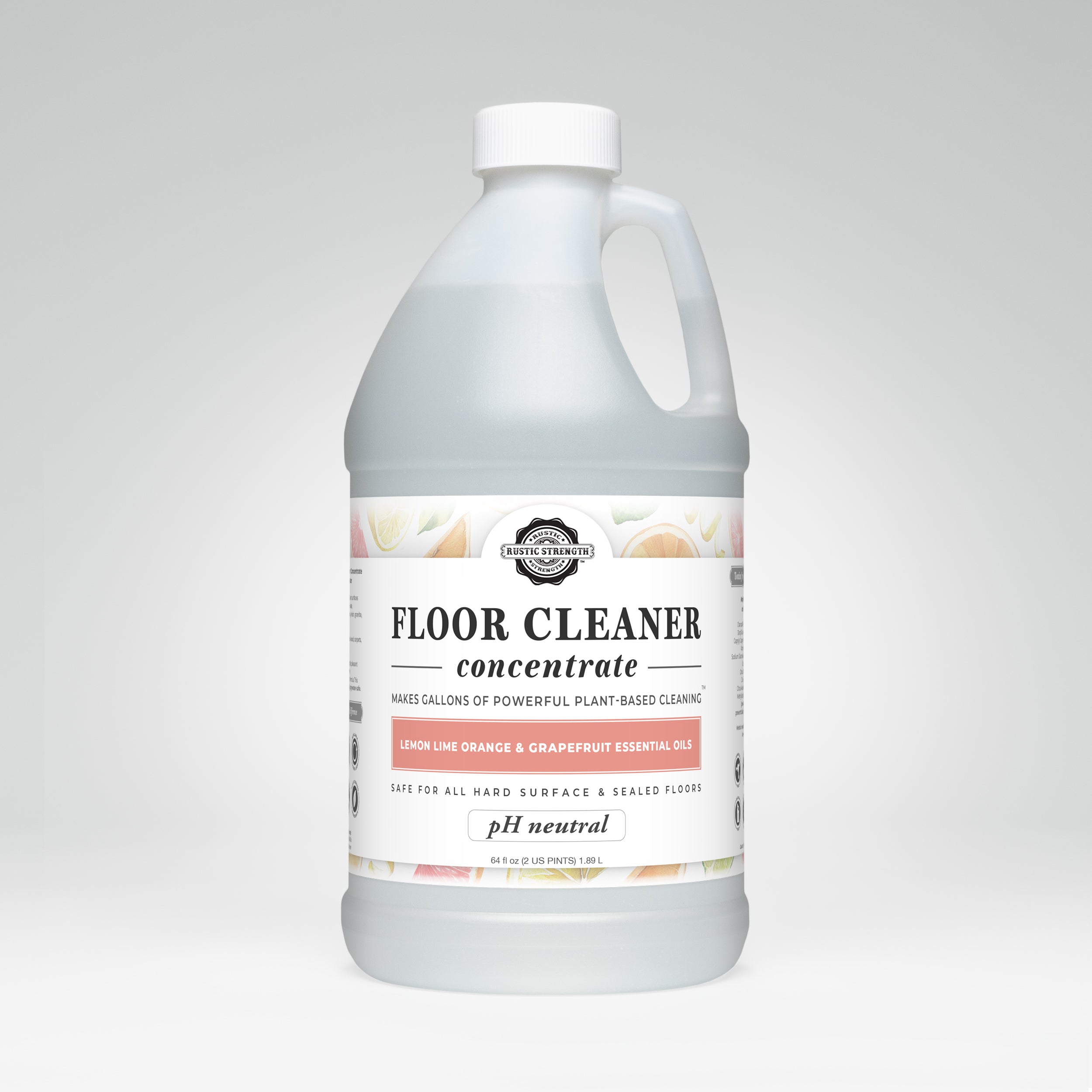 Floor Cleaner Concentrate | Lemon, Lime, Orange & Grapefruit Half Gallon Plastic