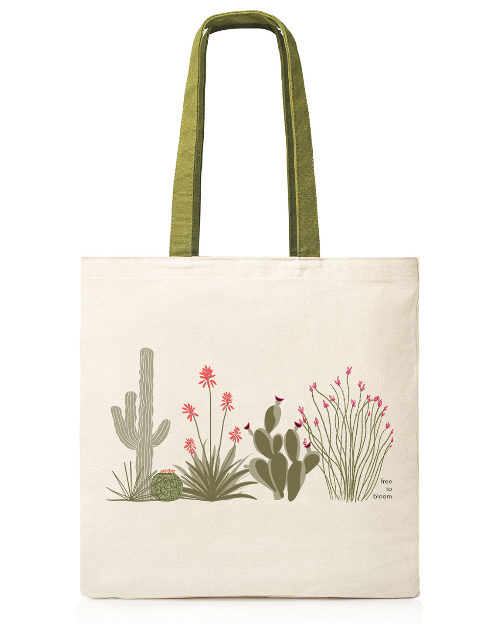 Free to Bloom | Tote Olive Green