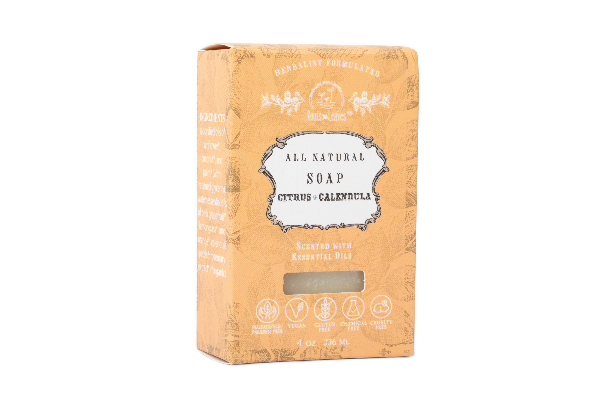 Organic Vegan Citrus + Calendula Bar Soap