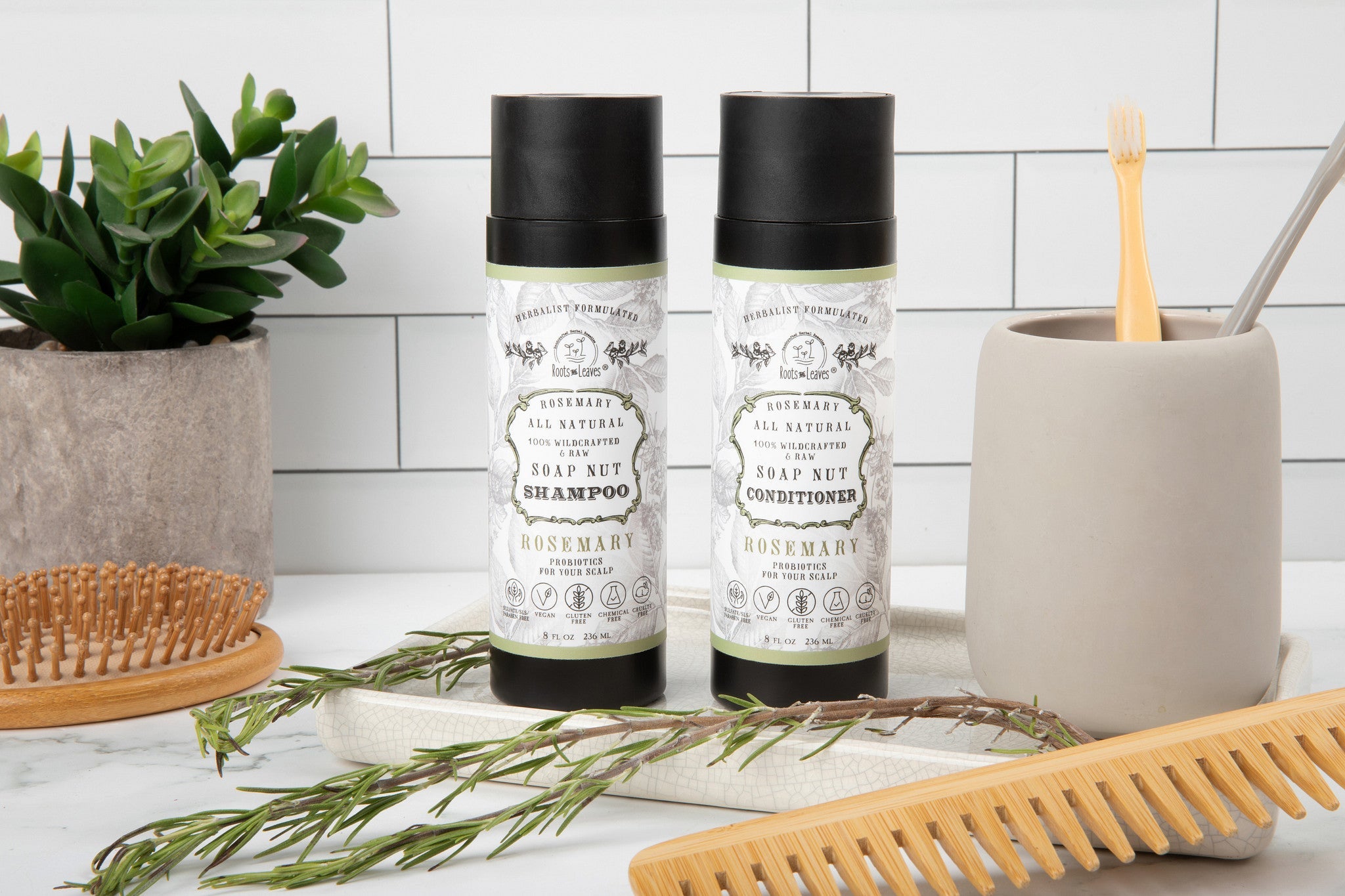 All Natural Soapnut CONDITIONER - ROSEMARY- wild fermented probiotics for your scalp