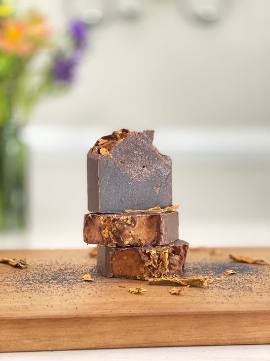 5 oz Bourbon Tobacco Vanilla Handcrafted Soap - Pluff Mud Mercantile
