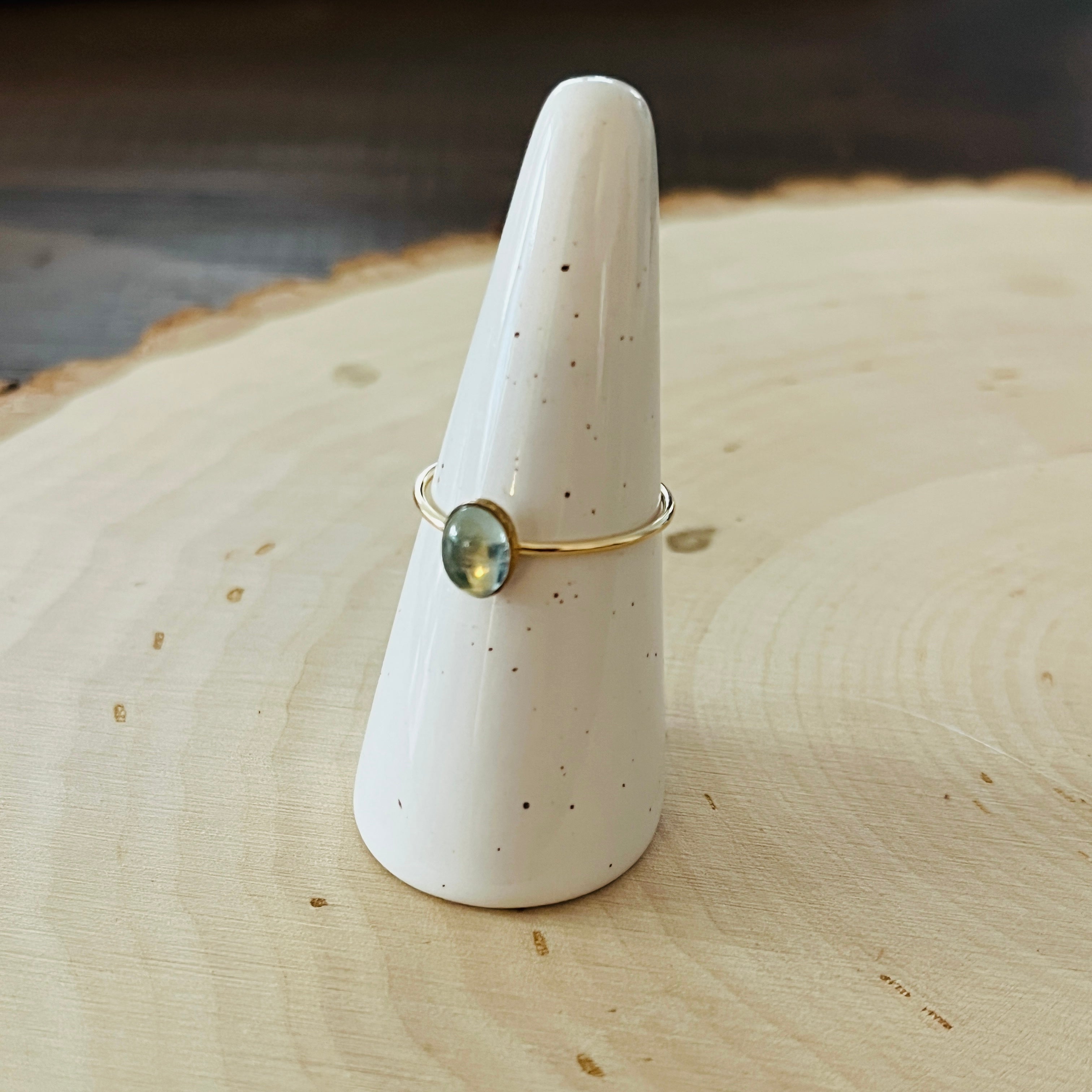 AQUAMARINE LARGE OVAL RING