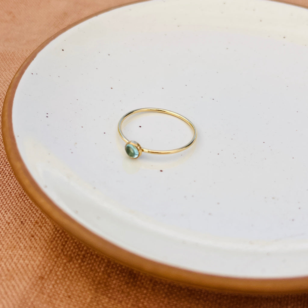 BLUE APATITE RING