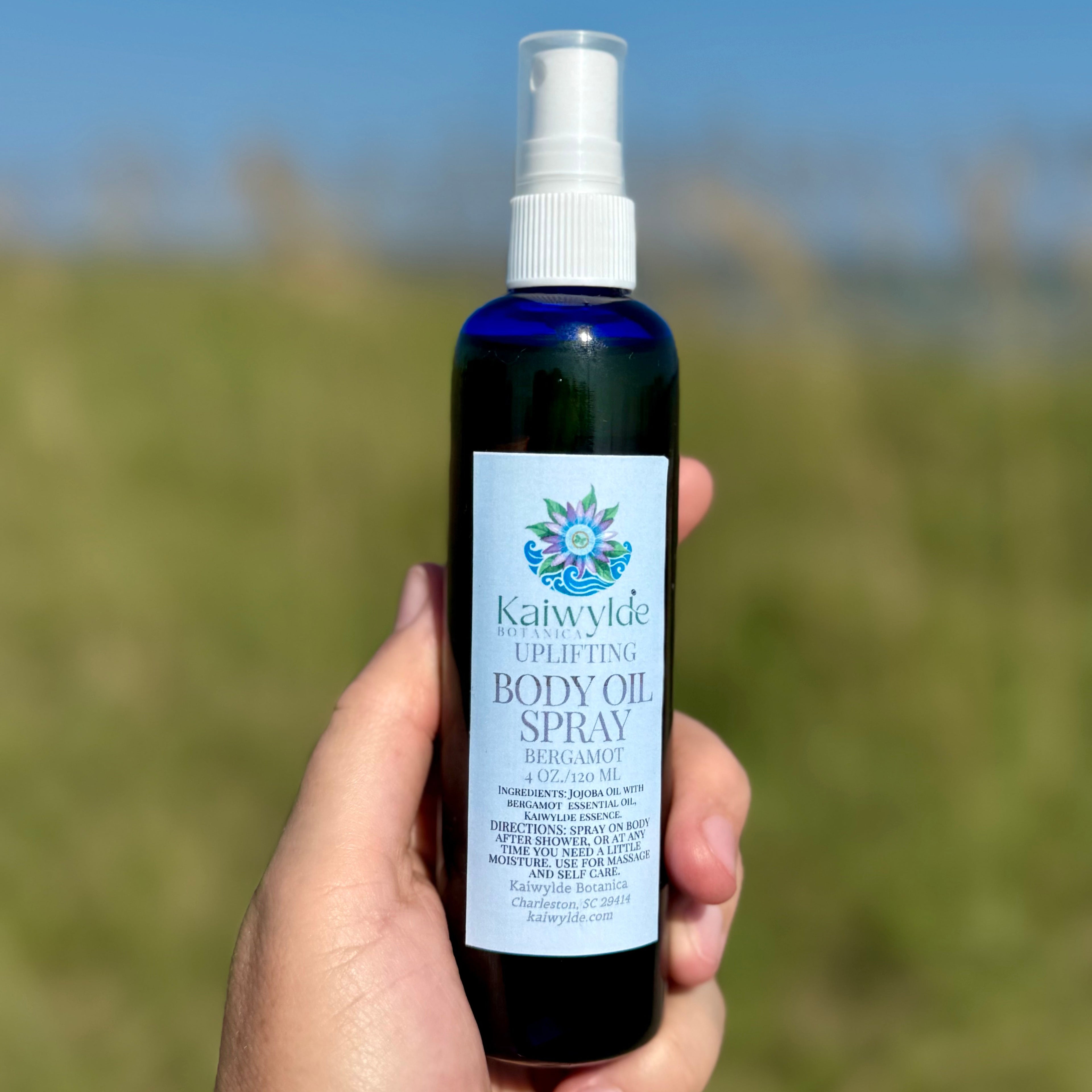 Bergamot Uplifting Kaiwylde Body & Bath Oil Spray 4oz.