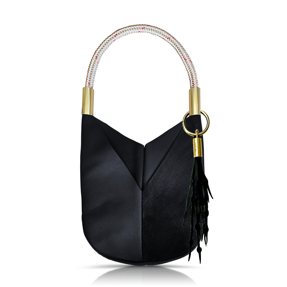 Original Wildwood Bag // Large in Black Leather Add a Matching Seaweed Tassel (save $10)
