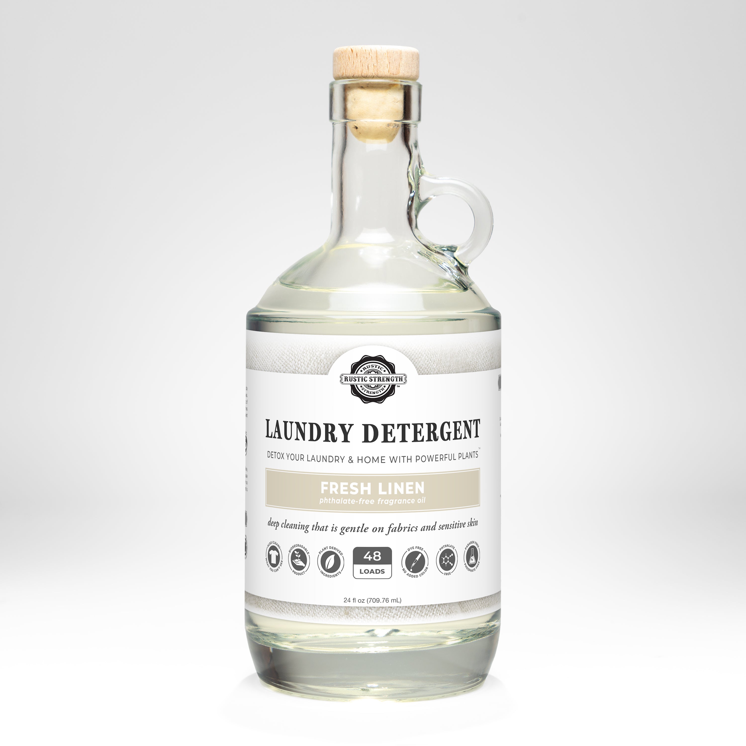 Laundry Detergent | Fresh Linen 24 oz Glass
