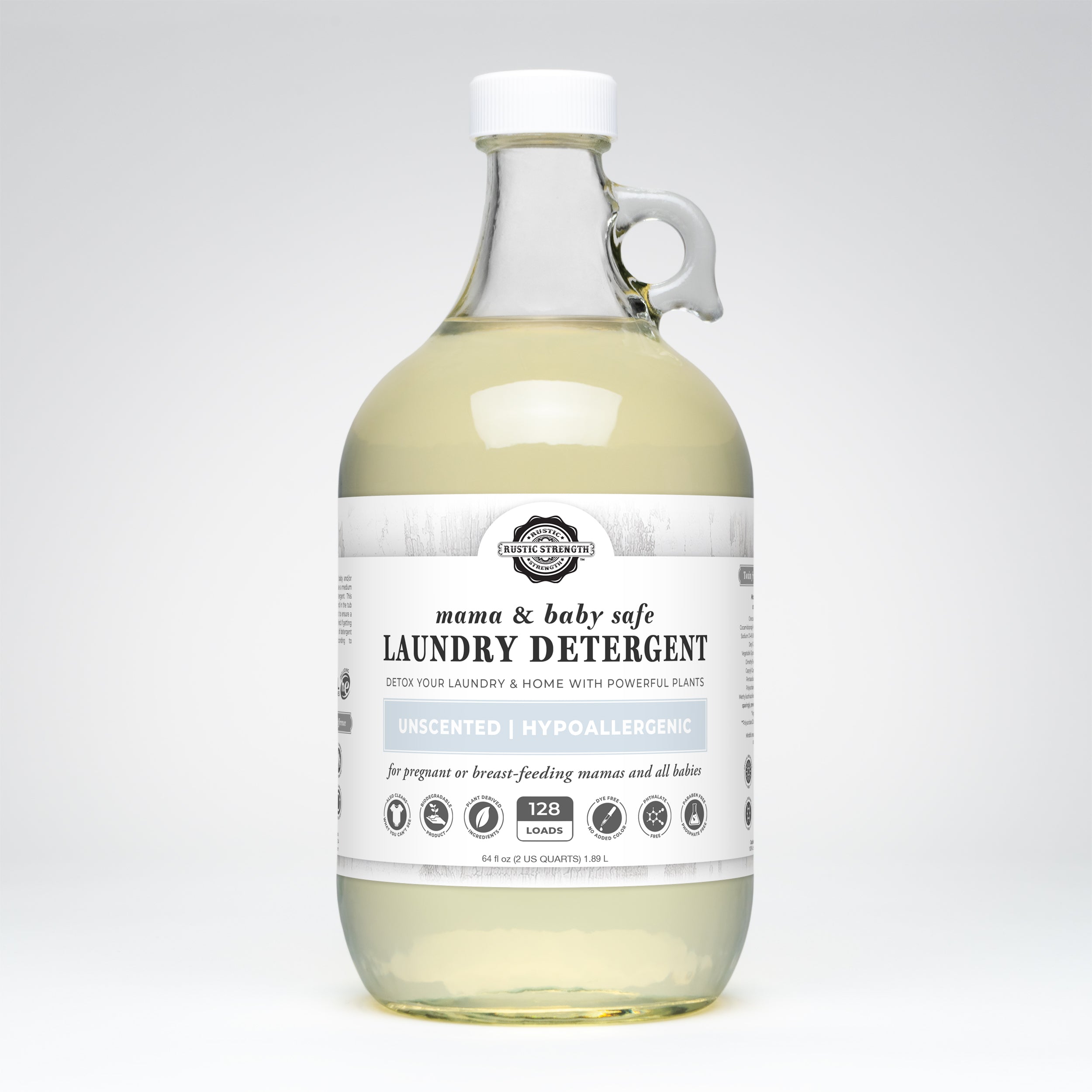 Laundry Detergent | Mama + Baby Safe Half Gallon Glass
