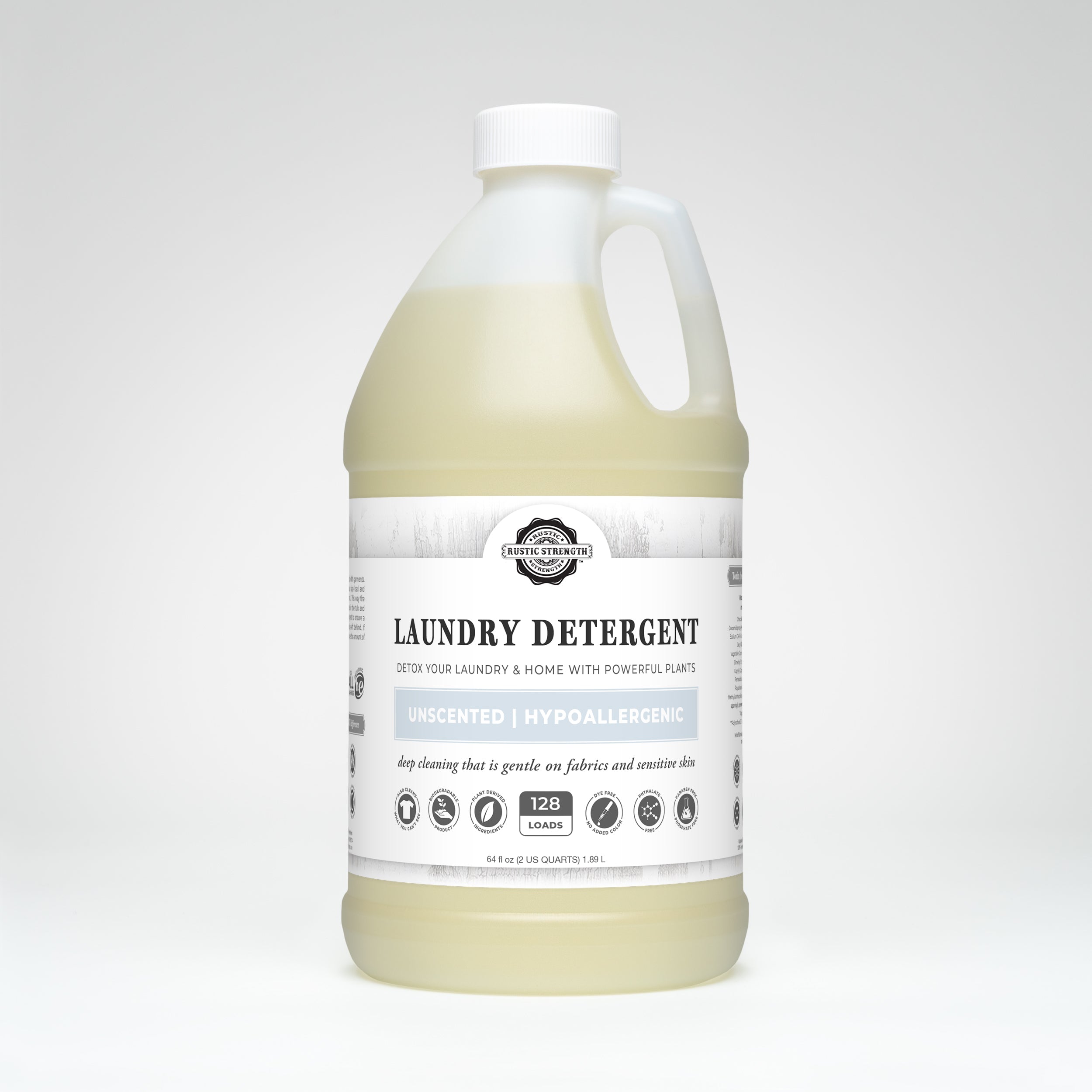 Laundry Detergent | Unscented Half Gallon Plastic