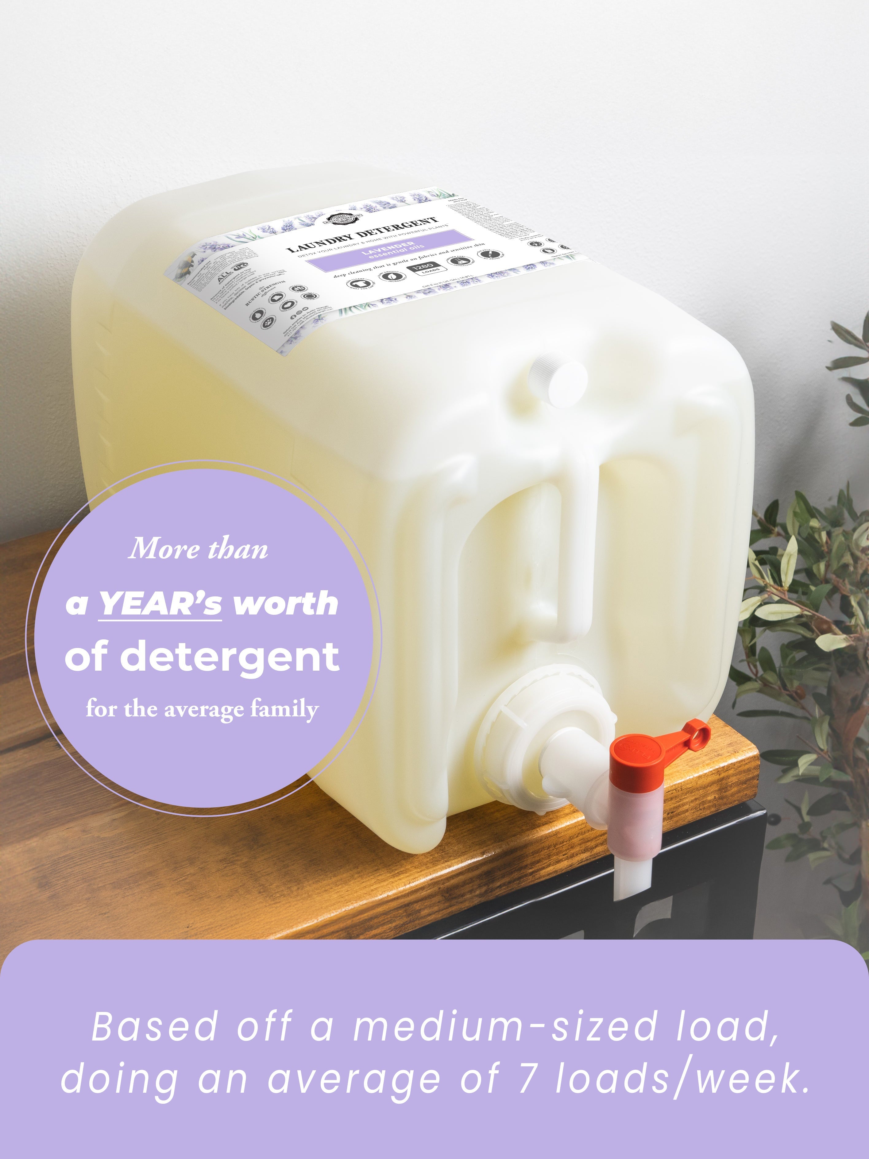 Laundry Detergent | Lavender 5 Gallon Eco Jug with Spout
