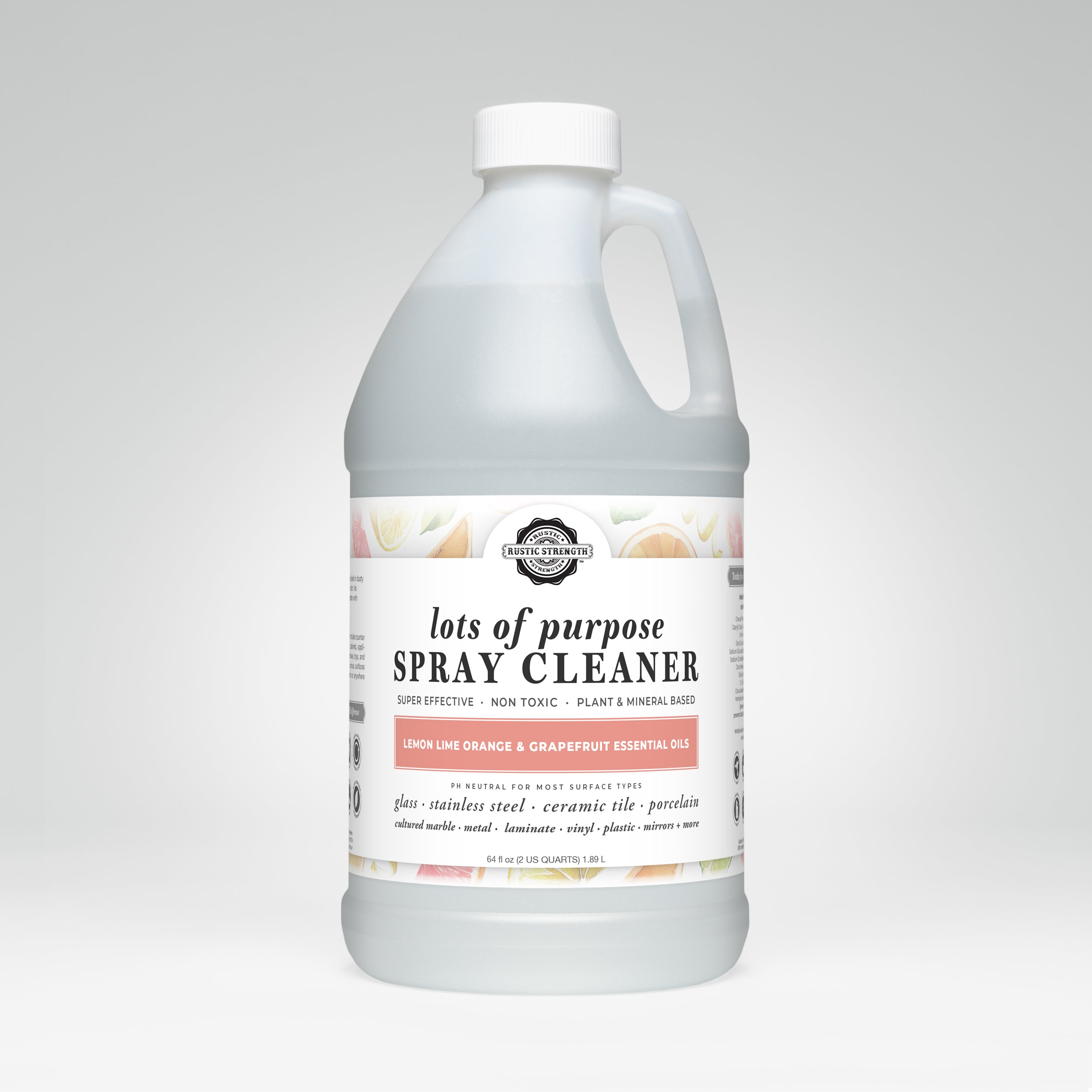 Lots of Purpose Spray Cleaner | Lemon, Lime, Orange & Grapefruit Half Gallon Plastic
